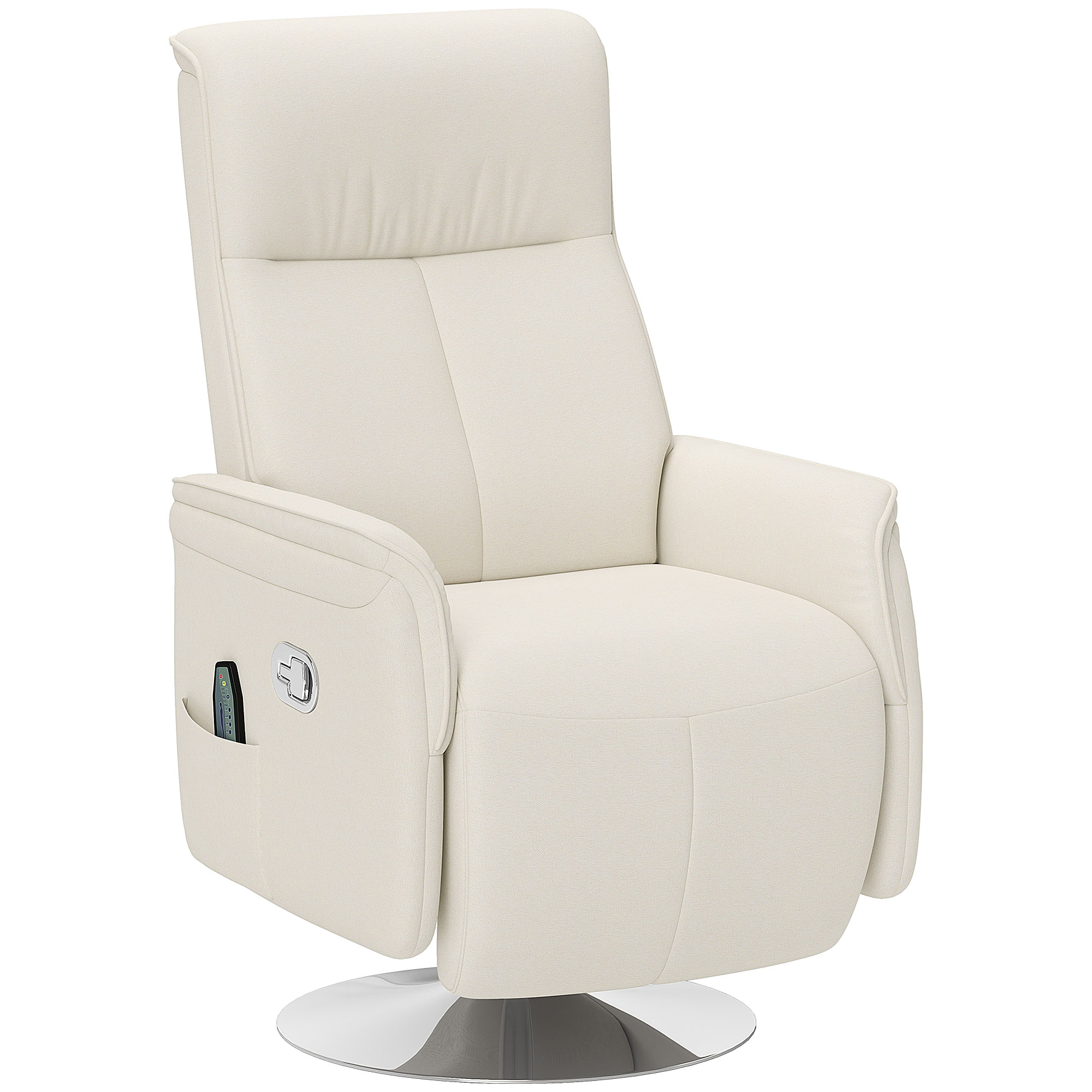 HERON 10-Point Massage Recliner Armchair - Cream - Life Essentials