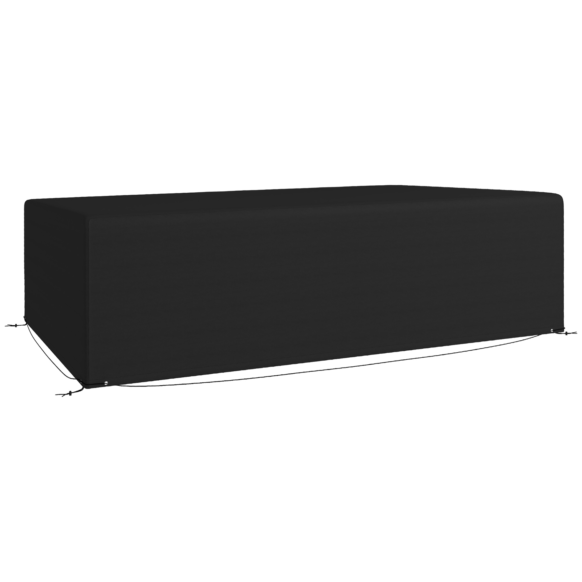 SUNVISTA Garden Furniture Cover, Waterproof 600D Oxford for Rectangular Sofa Set, Anti-UV, 245x165x66 cm, Black - Life Essentials