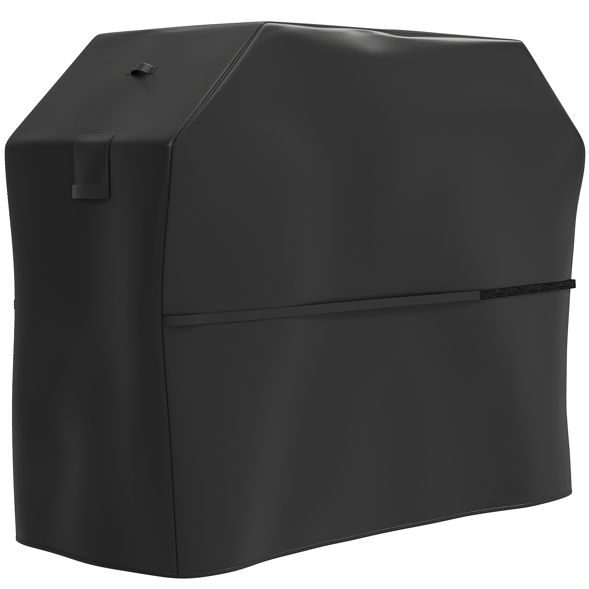 SUNVISTA BBQ Cover for Rectangular Grill, Waterproof 600D Oxford, Windproof Straps, Black - Life Essentials