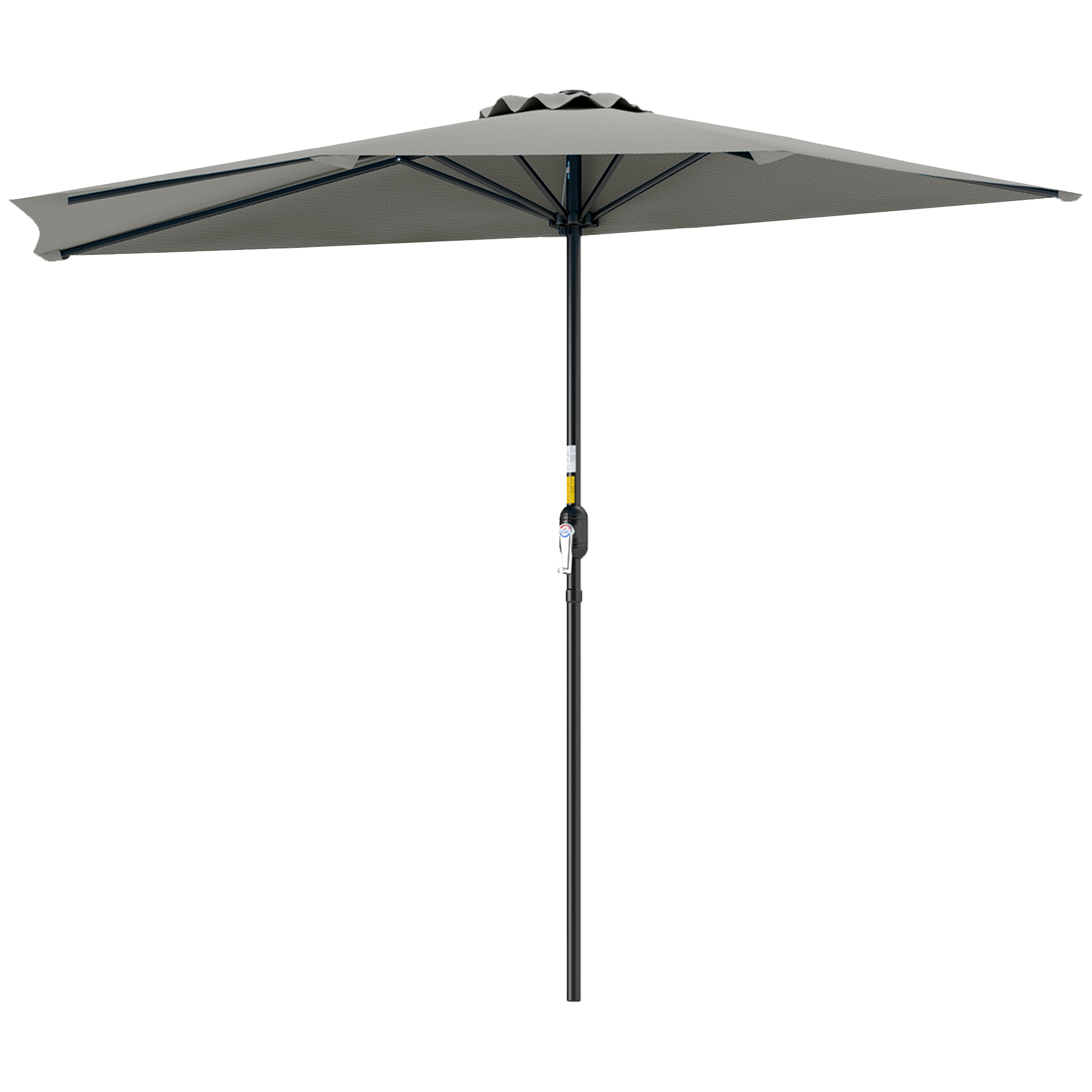 SUNVISTA Half Round Parasol Umbrella - Light Grey - Life Essentials