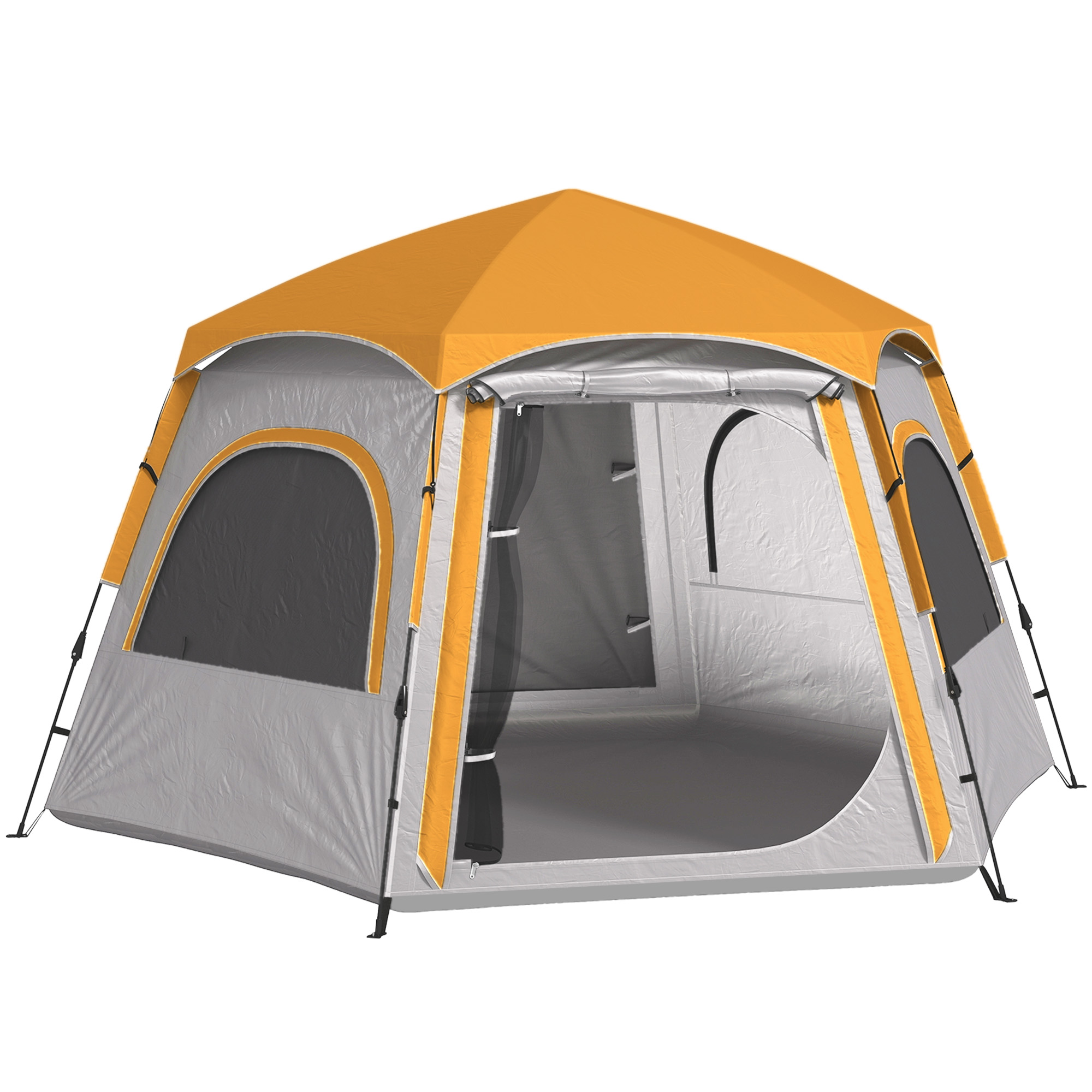 SUNVISTA Instant Dome Camping Tent, 2-4 Person, Waterproof with Vestibule & UV Protection, Light Grey - Life Essentials