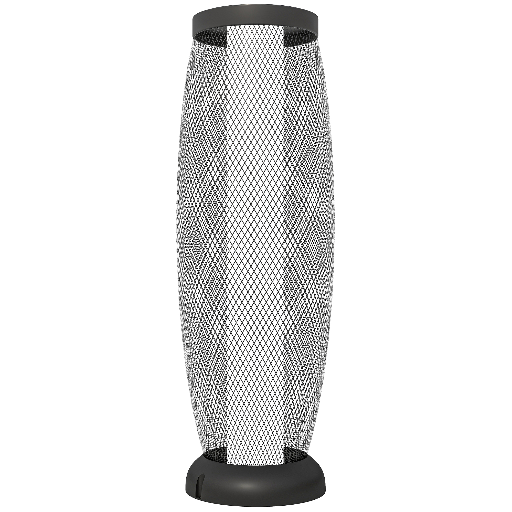 SUNVISTA 71.5cm Solar Garden Floor Lamp, Auto On/Off LED Light, Metal Wire Shade, IP44 Waterproof, Black - Life Essentials