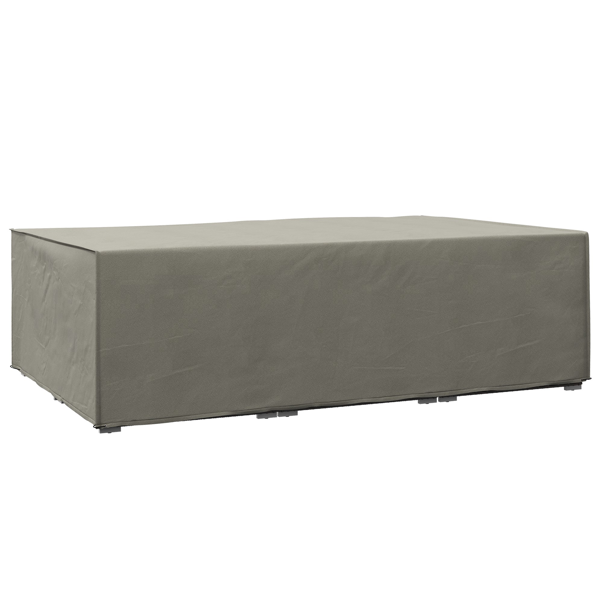 Jones Rectangular Patio Furniture Cover for Table and Chairs - Grey - Life Essentials