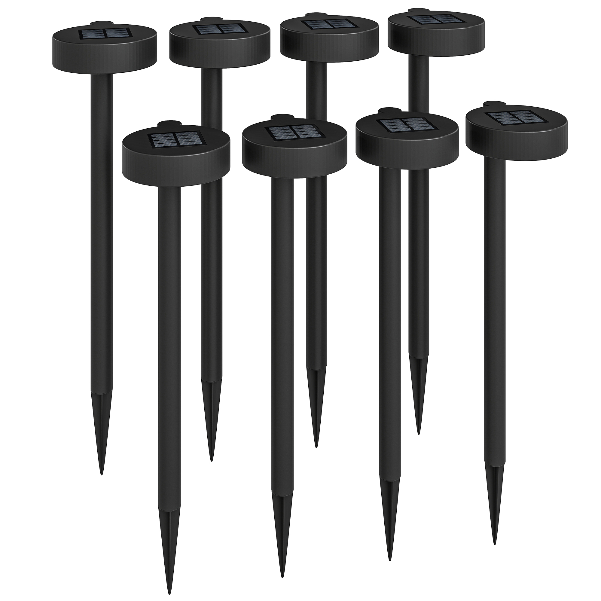SUNVISTA Solar Garden Lights 8-Pack, IP44 Waterproof LED Pathway Lighting, Auto On/Off - Life Essentials