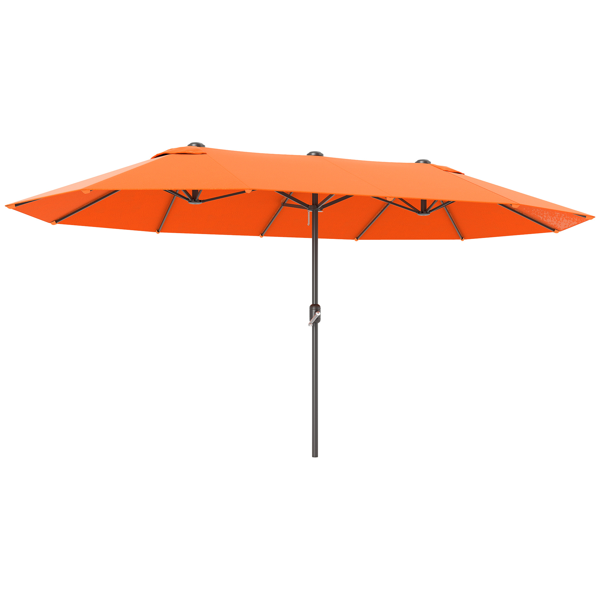 SUNVISTA 4.6m Double-Sided Garden Parasol - Orange - Life Essentials