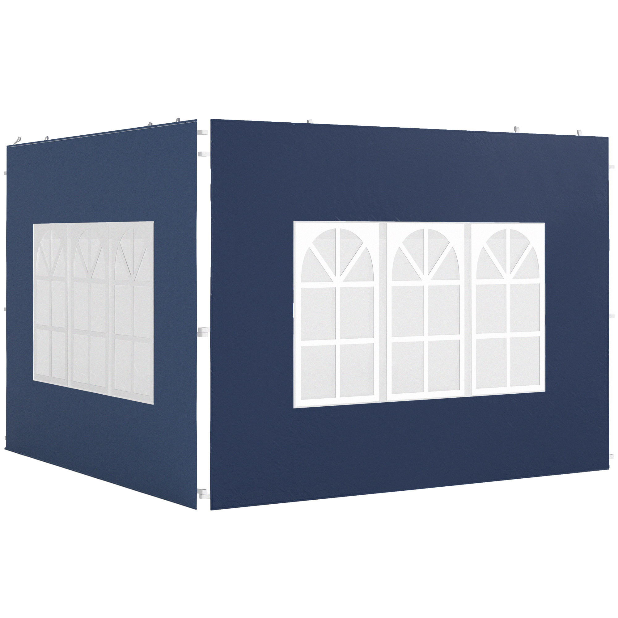 SUNVISTA Set of Two 3 x 3(m) Gazebo Frame Replacement Walls - Blue - Life Essentials