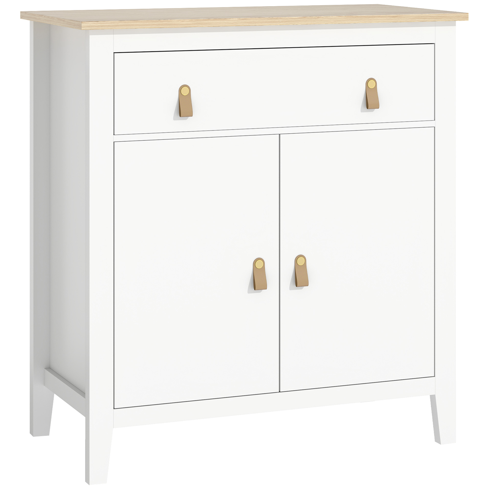 HERON Farmhouse Style Sideboard - White - Life Essentials