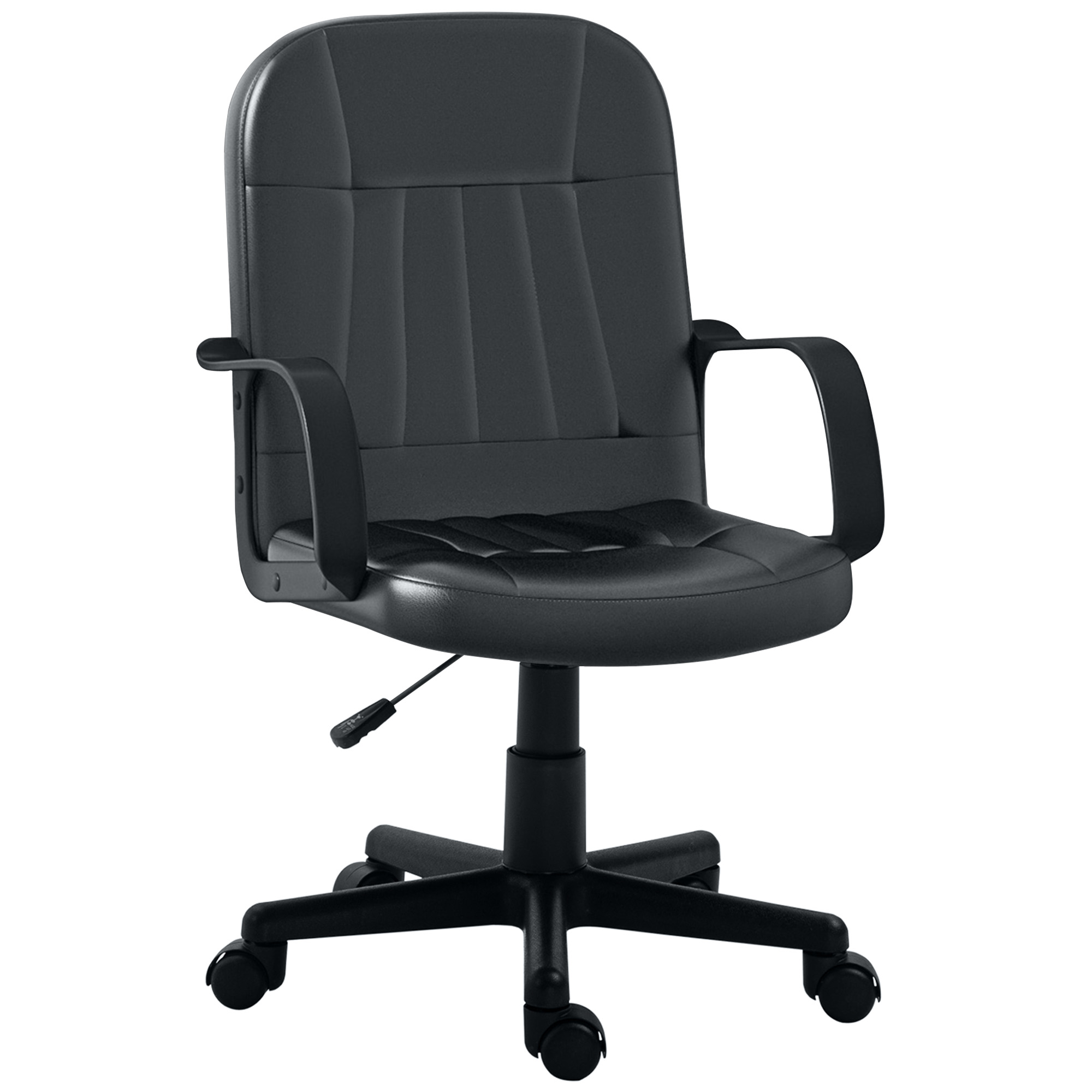 Swivel Executive Office Chair PU Leather Computer Desk Chair Office Furniture Gaming Seater - Black - Life Essentials