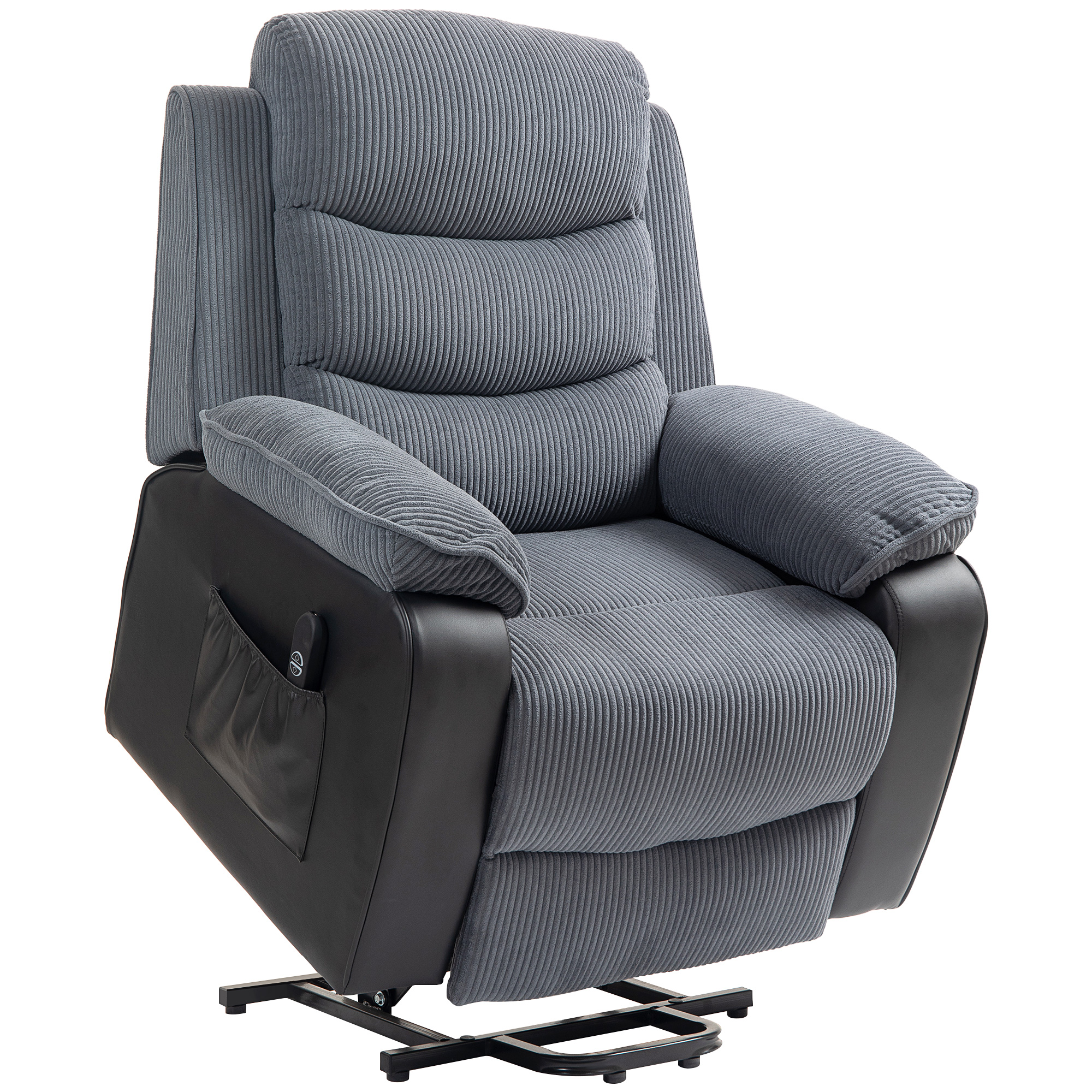 HERON Power Lift Recliner Chair for Elderly, Dark Grey - Life Essentials