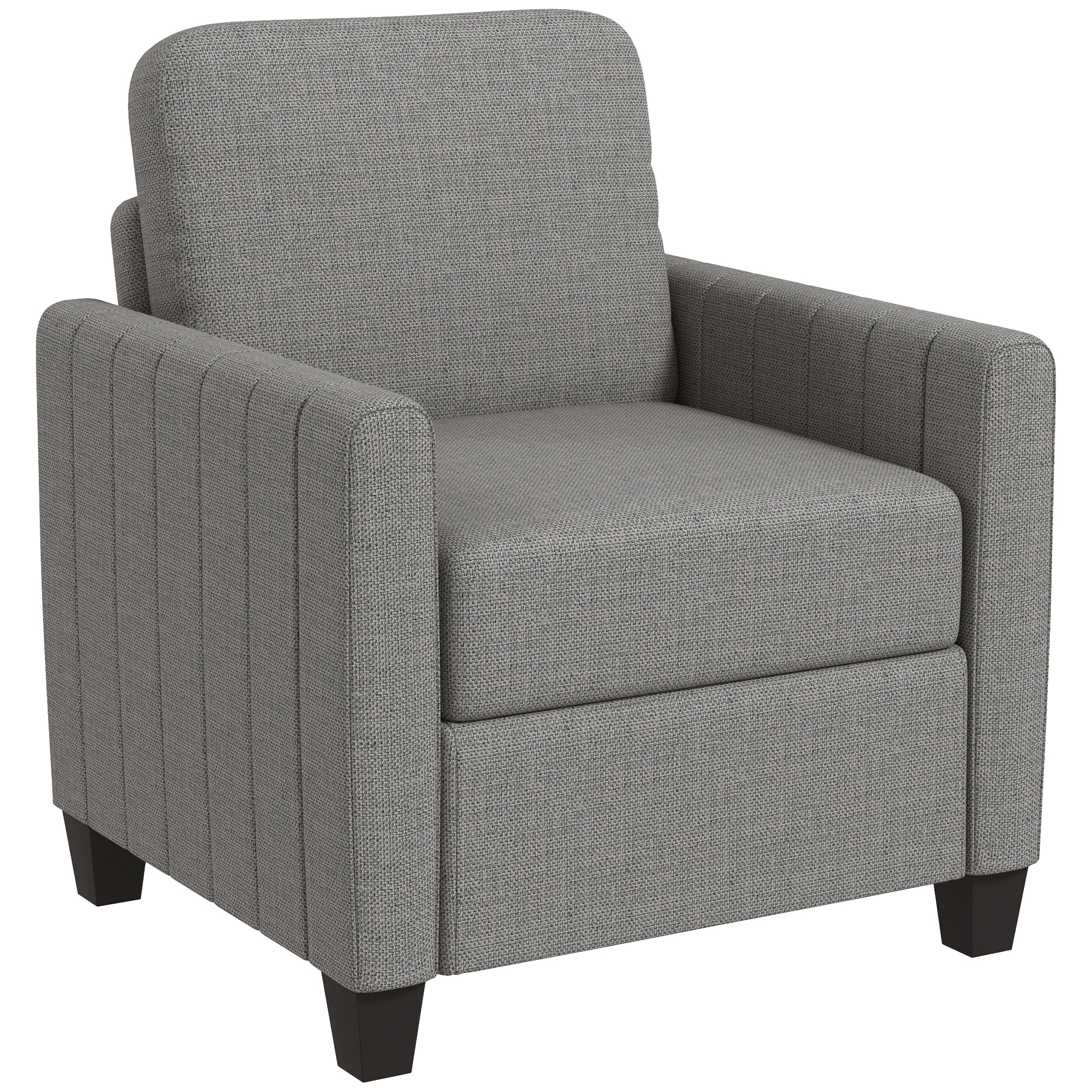 Armchair - Fabric Accent Chair Light Grey 78cm - Life Essentials