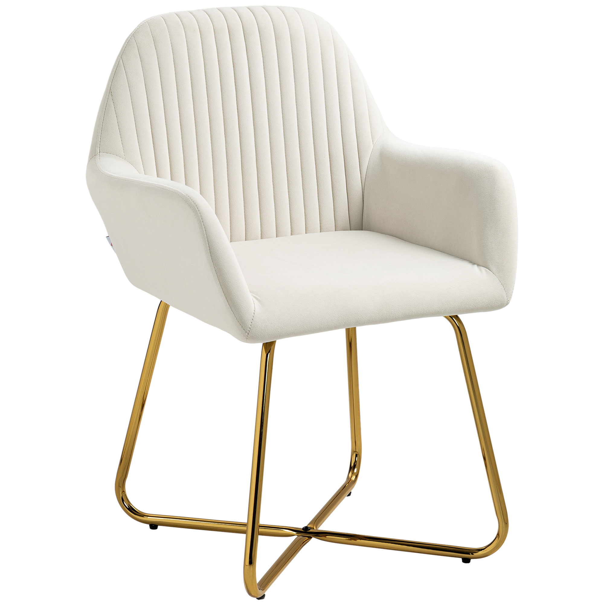 Scott Modern Armchair Upholstered Accent Chair - Cream White - Life Essentials