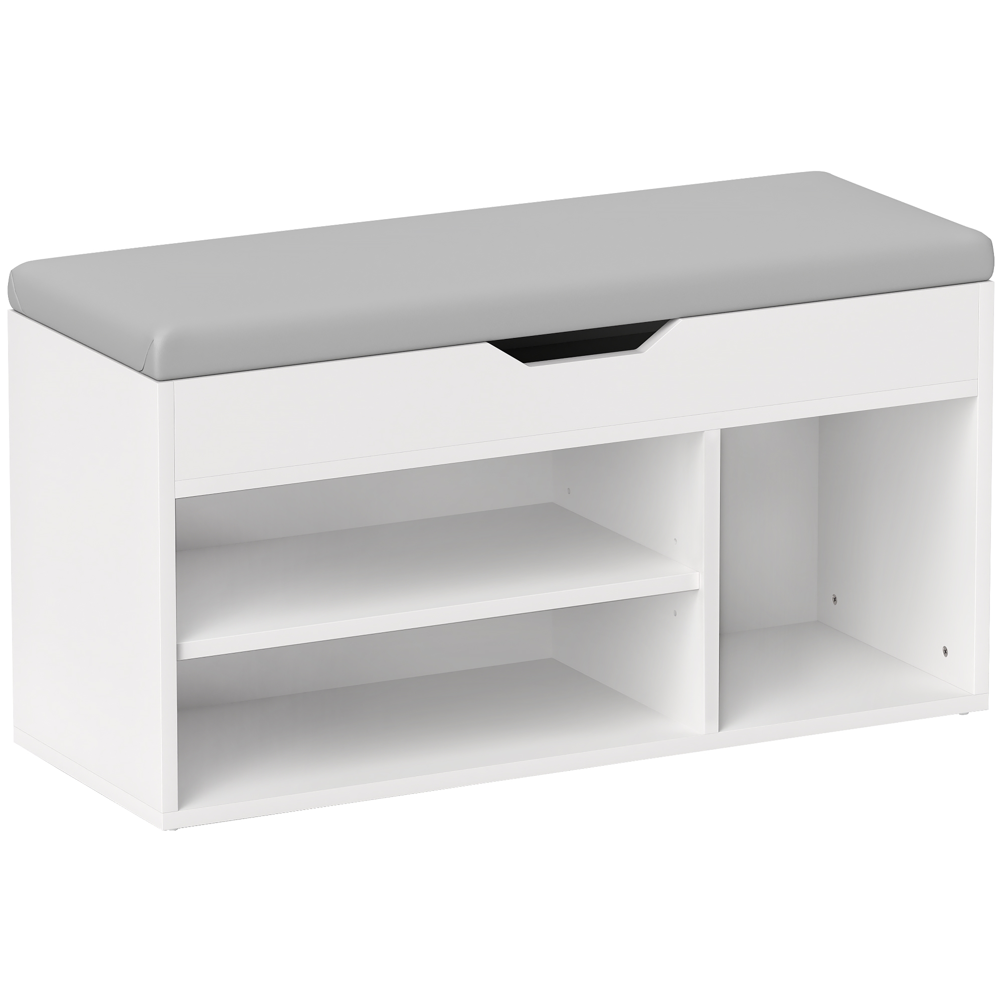 ANWI Medium Shoe Bench Cabinet White - Life Essentials