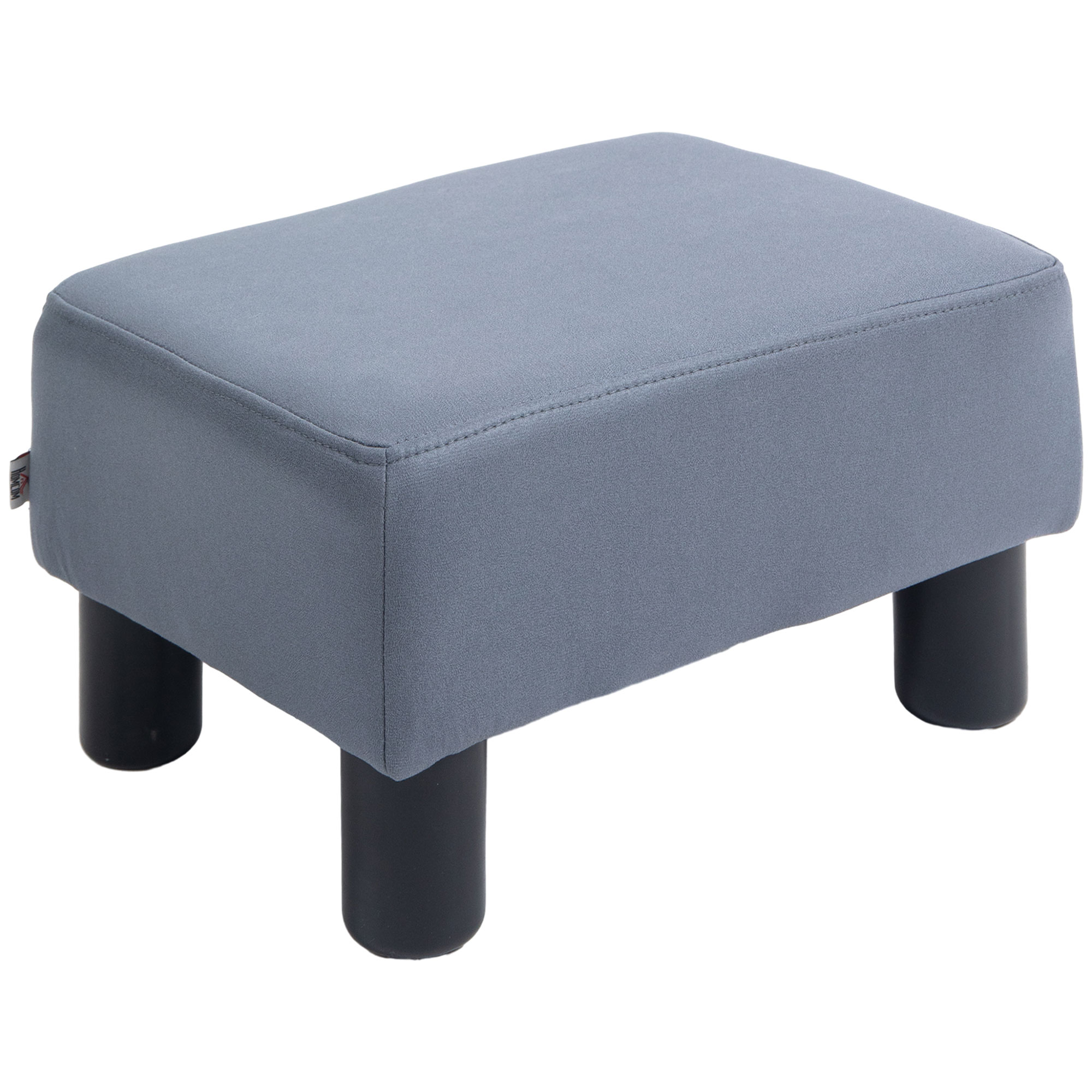 Footstool Foot Rest Small Seat Foot Rest Chair Grey Home Office with Legs 40 x 30 x 24cm - Life Essentials