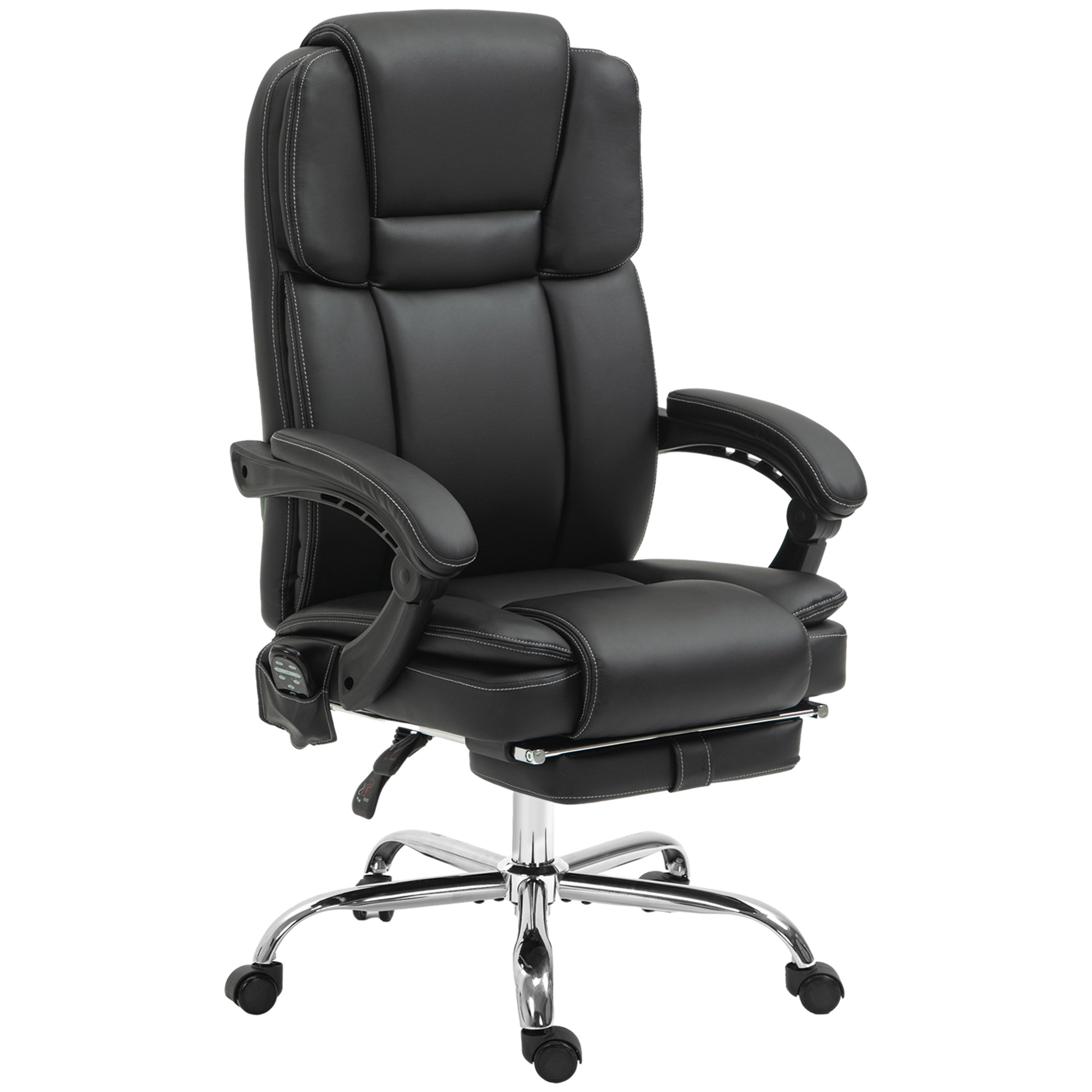 VONSETTA Six Point Vibrating Massage Office Chair - Black - Life Essentials
