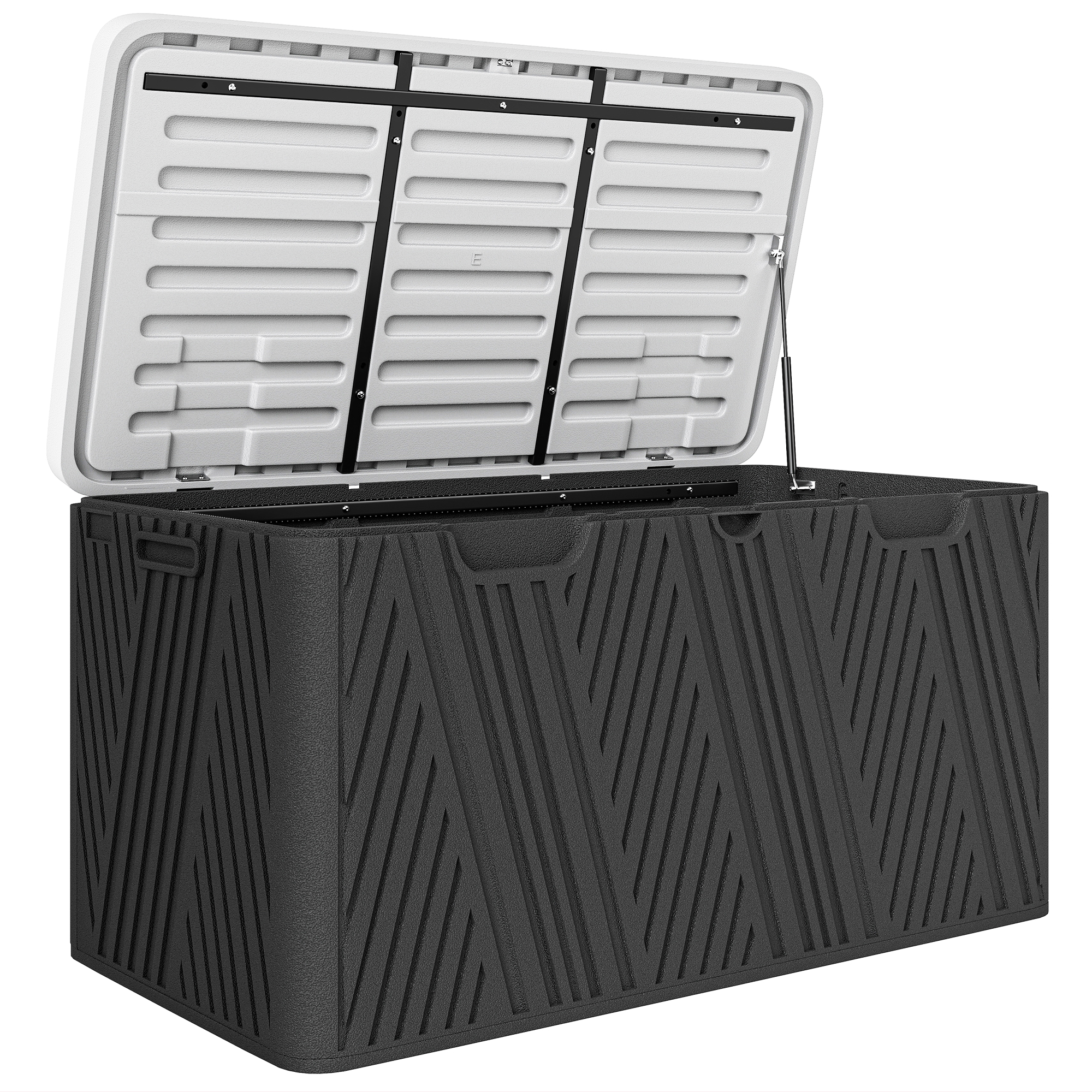 SUNVISTA 380L Waterproof Outdoor Storage Box, with Lockable Lid - Black - Life Essentials