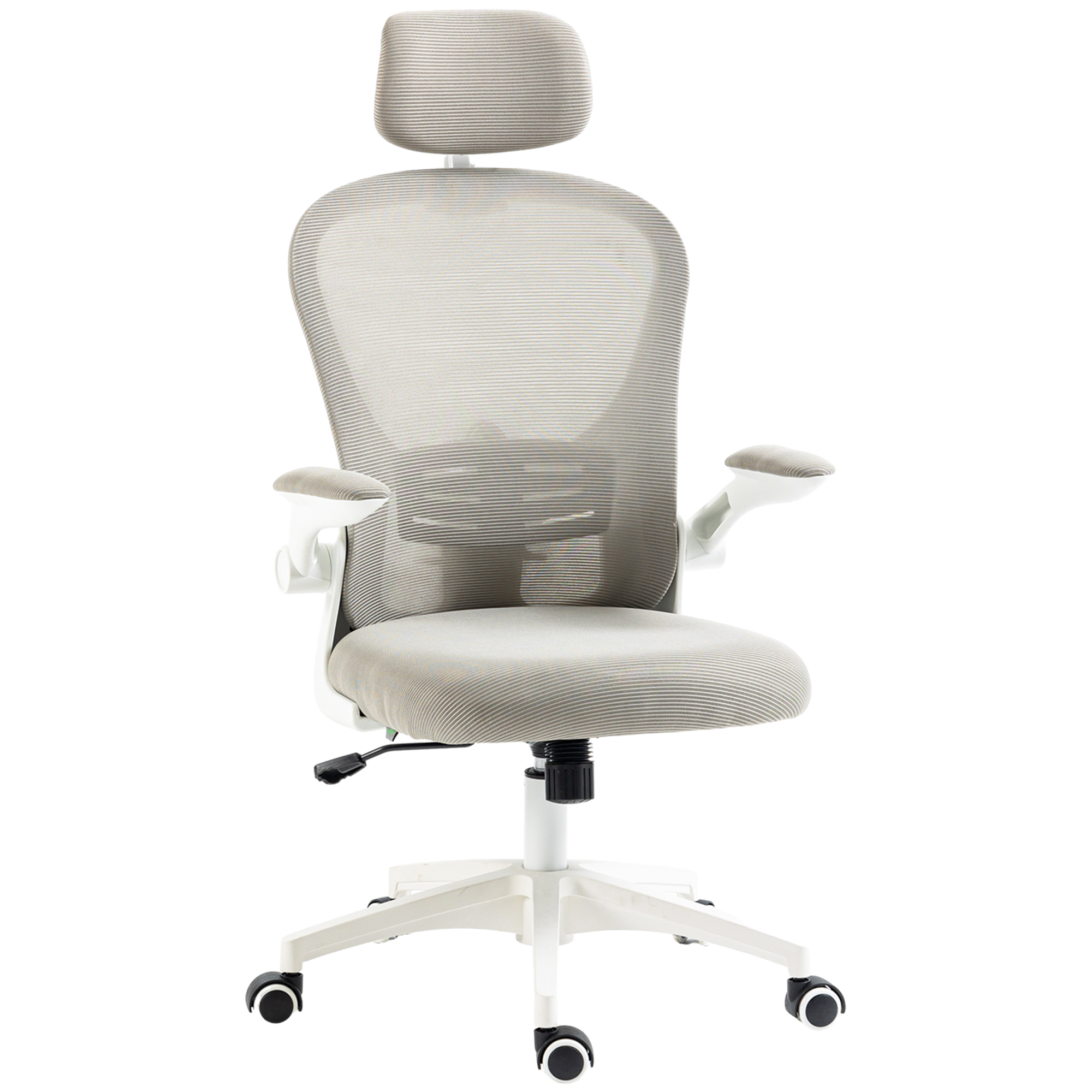 Preston Multi-Adjustable Office Chair with Lumbar Support Headrest - Grey - Life Essentials