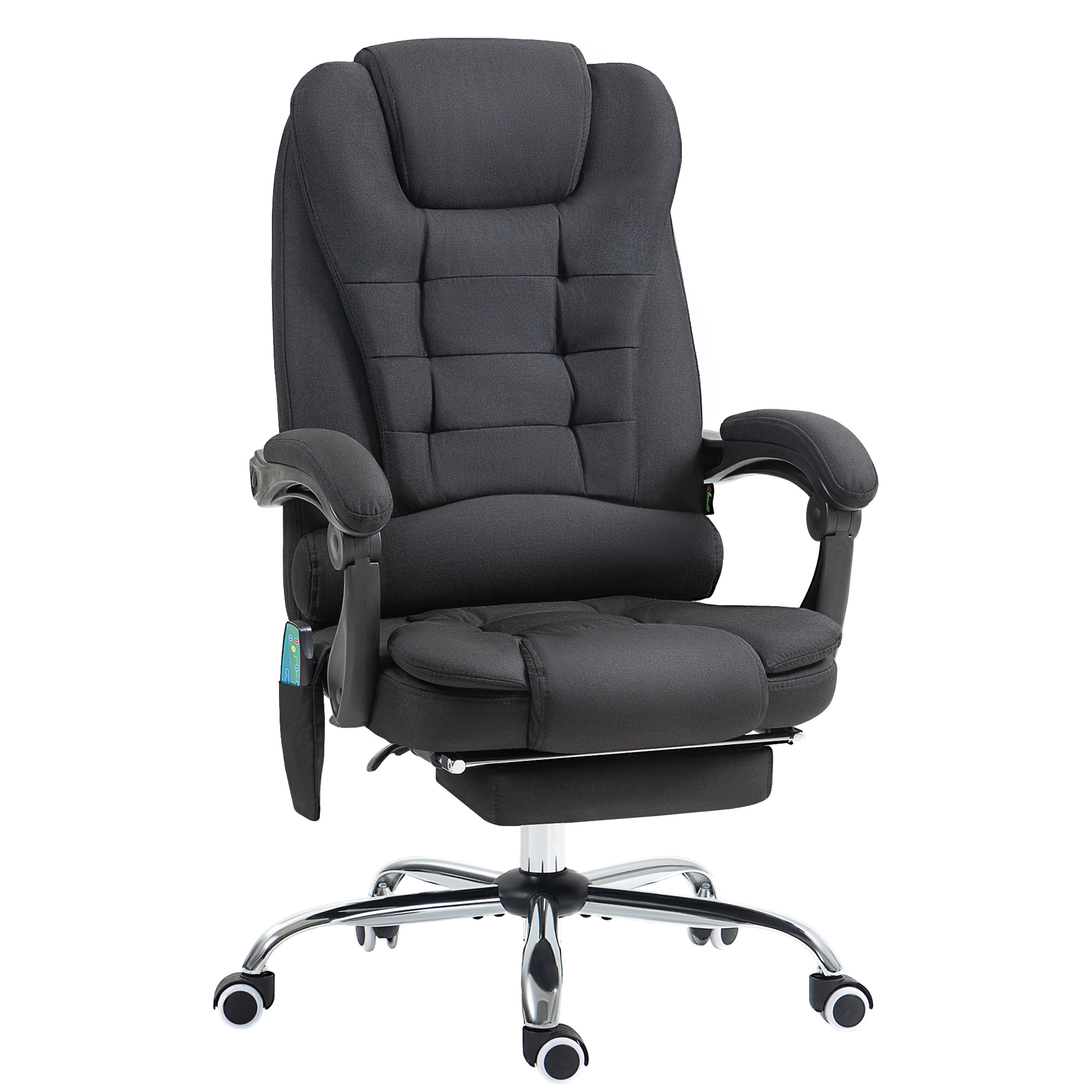 Preston 6-Points Executive Office Chair Heated Vibration Massage - Black - Life Essentials