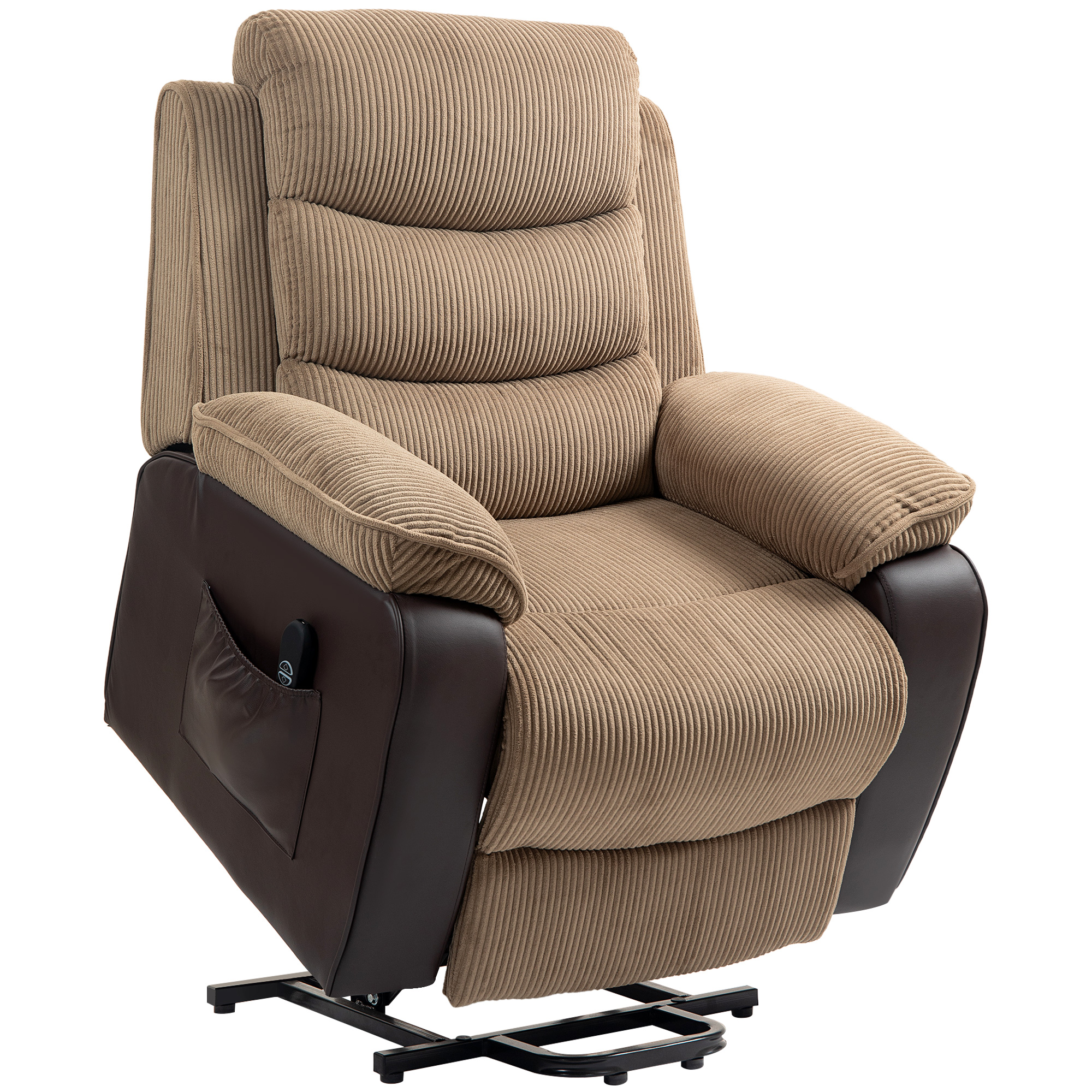 HERON Power Lift Recliner Chair for Elderly, Brown - Life Essentials