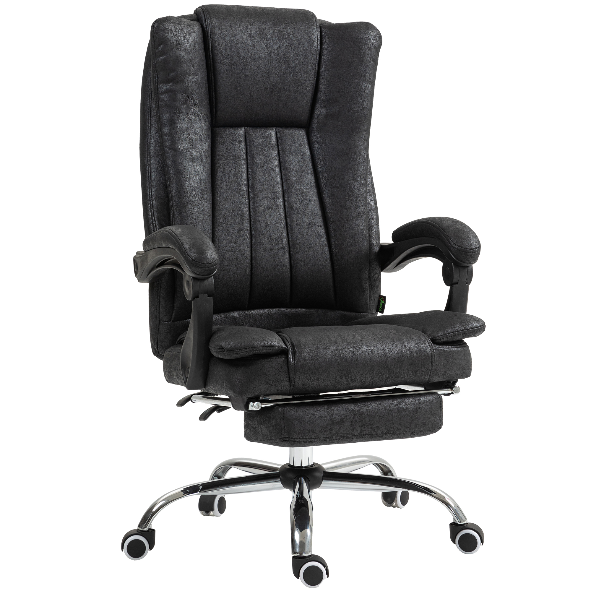 Preston Home Office Chair Executive with Reclining Function Armrests - Black - Life Essentials