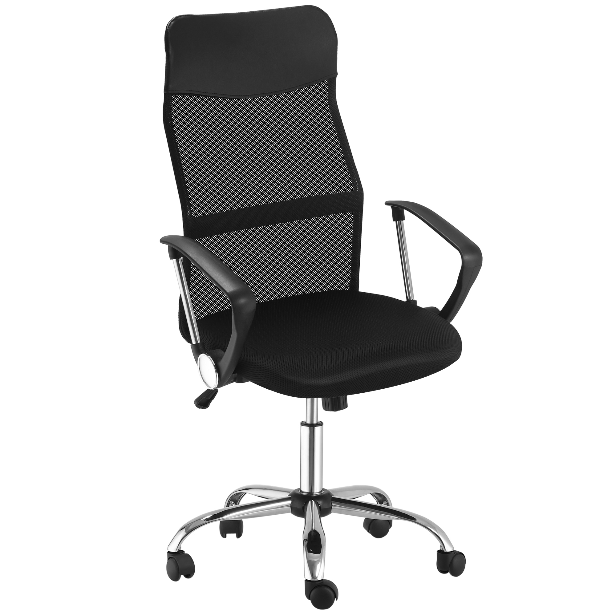 Ergonomic Office Chair Mesh Chair with Adjustable Height Tilt Function Black - Life Essentials