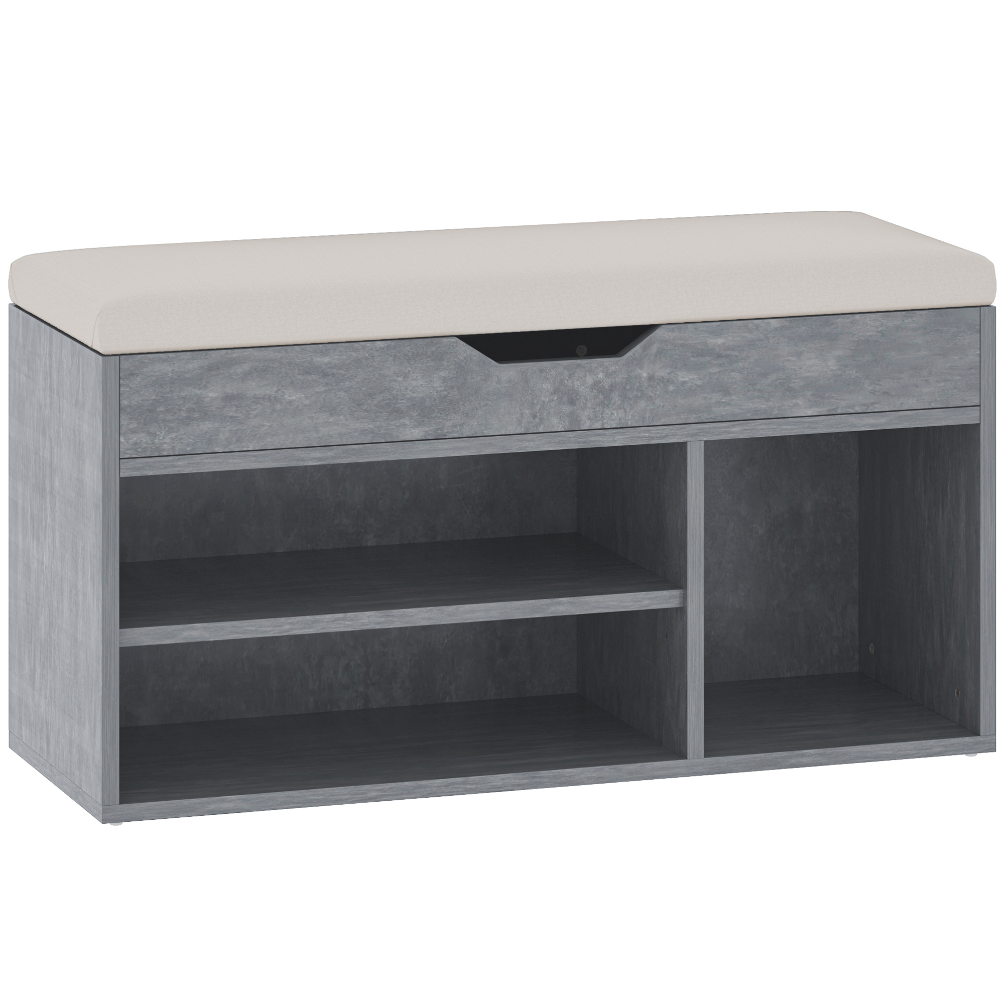ANWI Medium Shoe Bench Cabinet Grey - Life Essentials