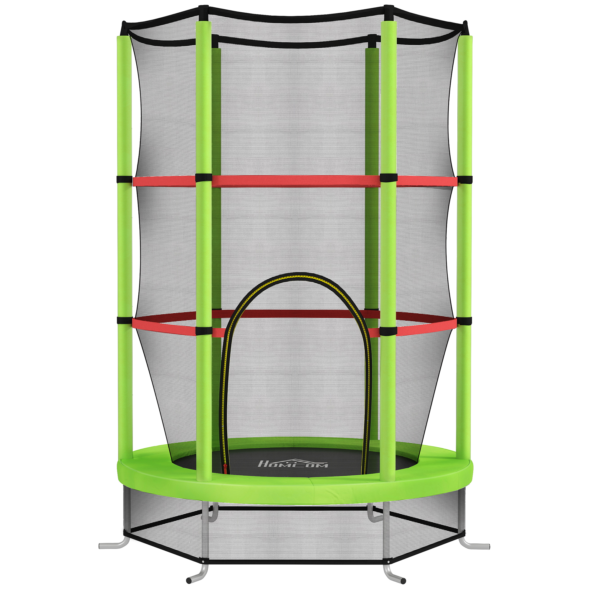 HERON Kids Trampoline, with Enclosure Net, Steel Frame, for Ages 3-6 Years - Green - Life Essentials