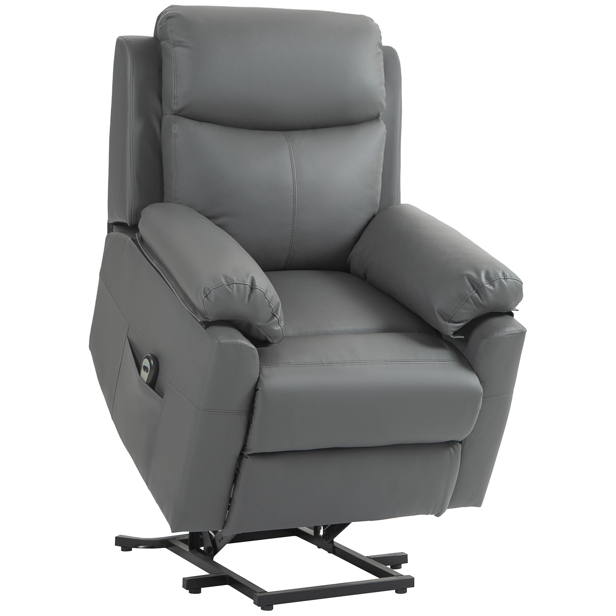 Scott Power Lift Recliner Chair for Elderly with Remote Control - Charcoal - Life Essentials
