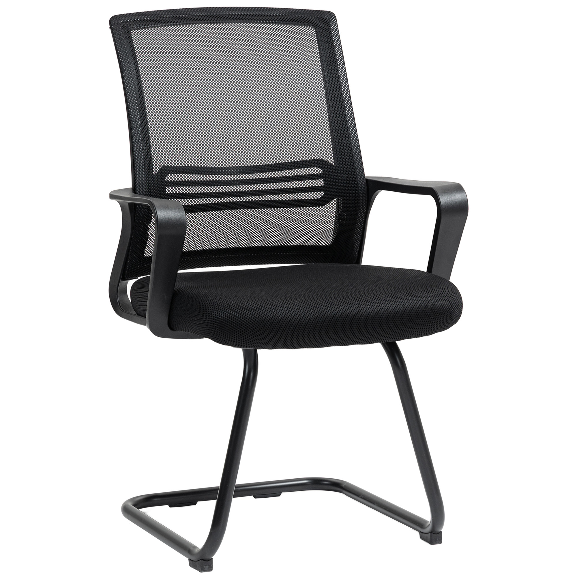 SOLEN Mesh Office Chair Padded Meeting Chair - Black - Life Essentials