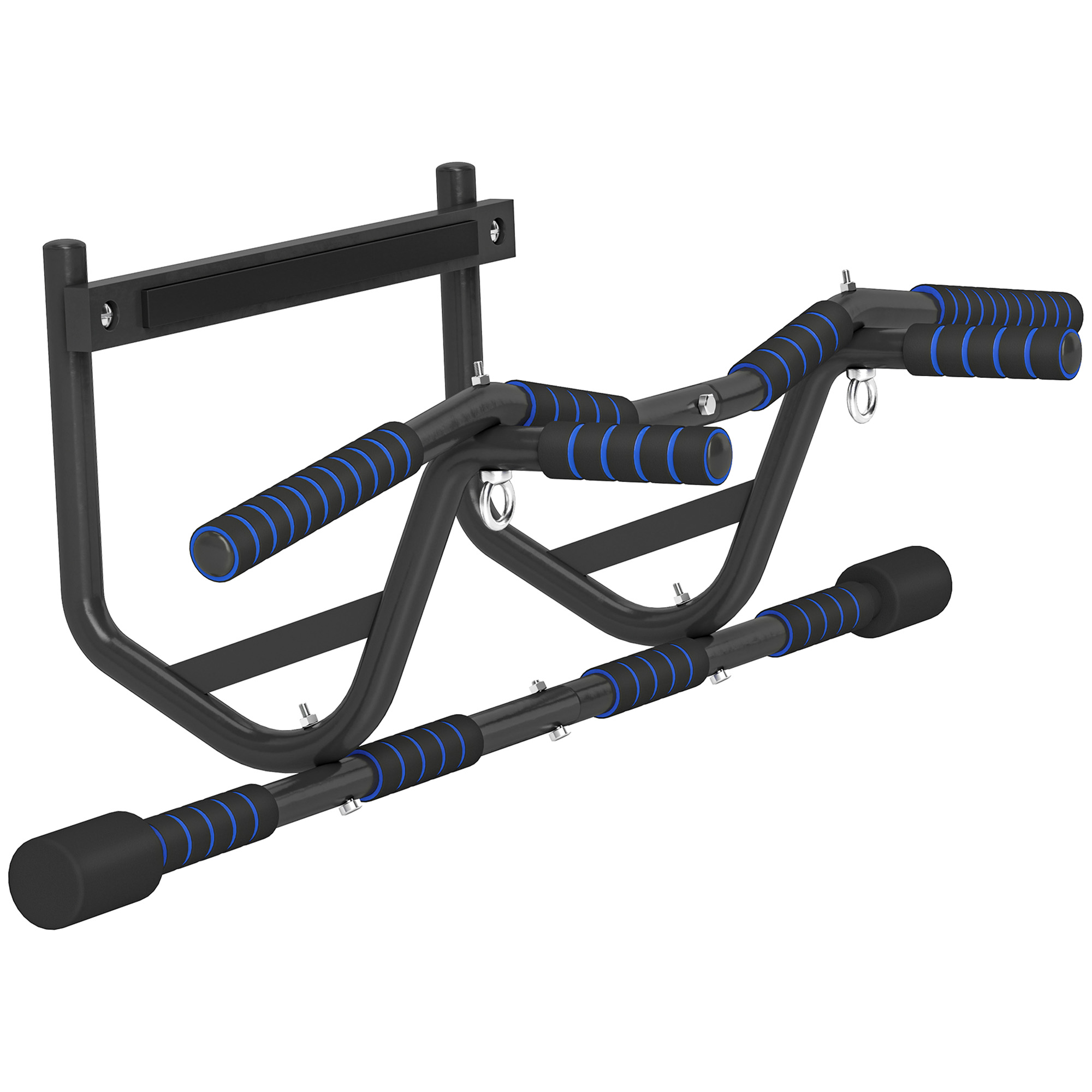 SPORTEDGE Multi-Grip Doorway Pull Up Bar with Non-Slip Grips, Chin Up Bar with Anti-Fall Slot for Indoor Gym Upper Body Workout - Life Essentials