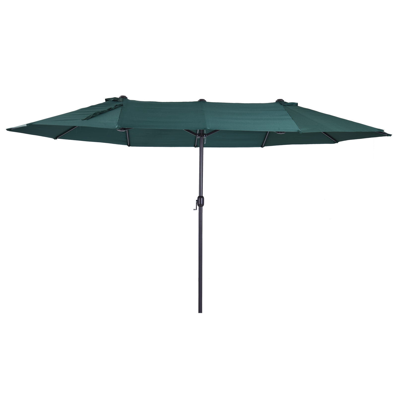 4.6m Garden Parasol Double-Sided Sun Umbrella Patio Market Shelter Canopy Shade Outdoor Green - Life Essentials