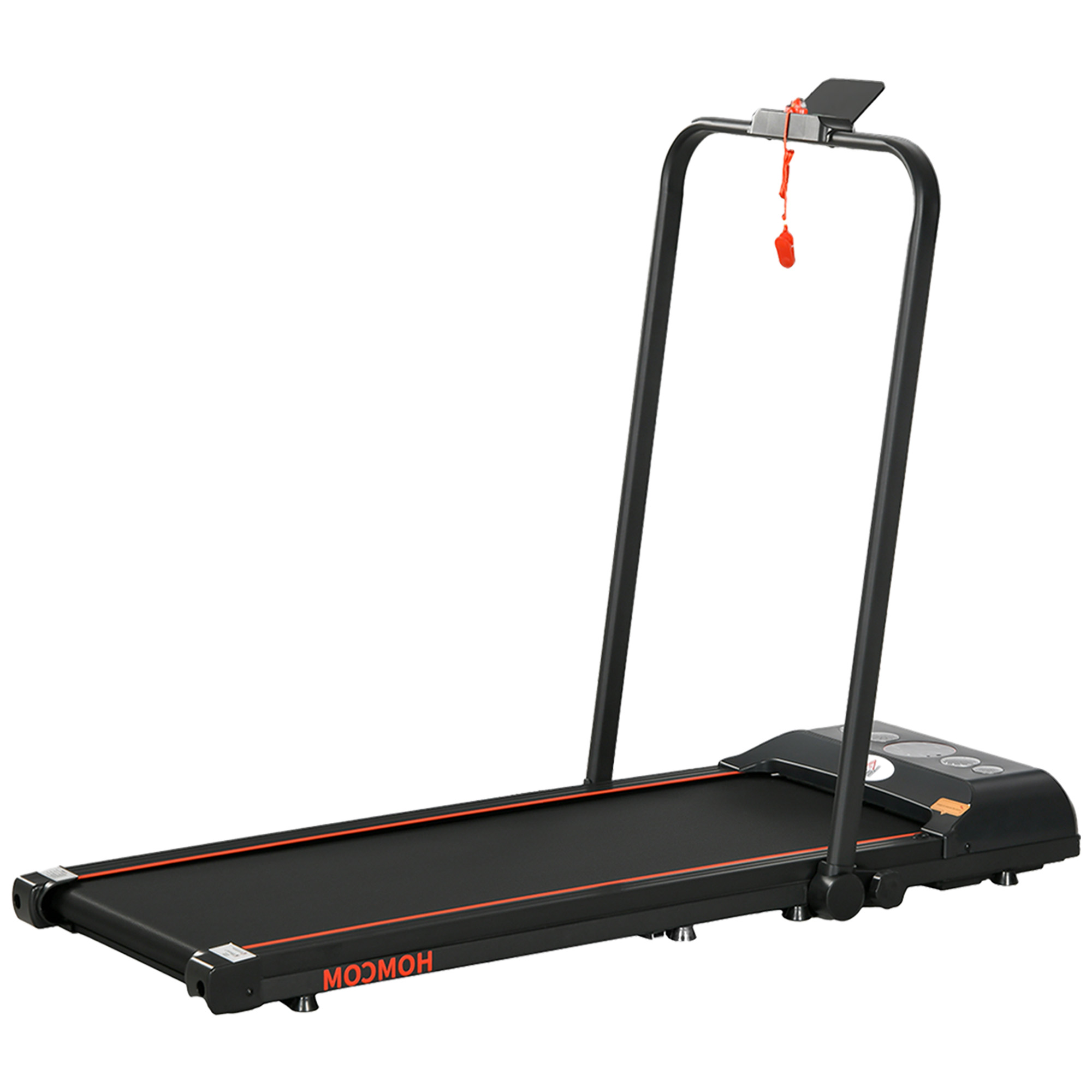 Foldable Walking Treadmill, with LED Display - Red and Black - Life Essentials