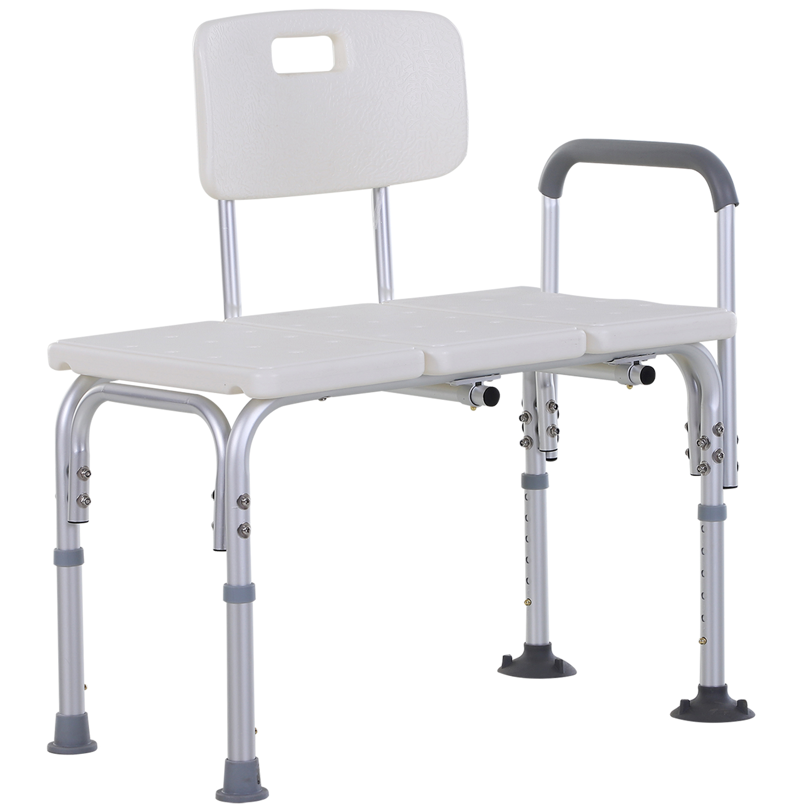 Height Adjustable Shower Chair with Armrest and Backrest for Elderly - Life Essentials