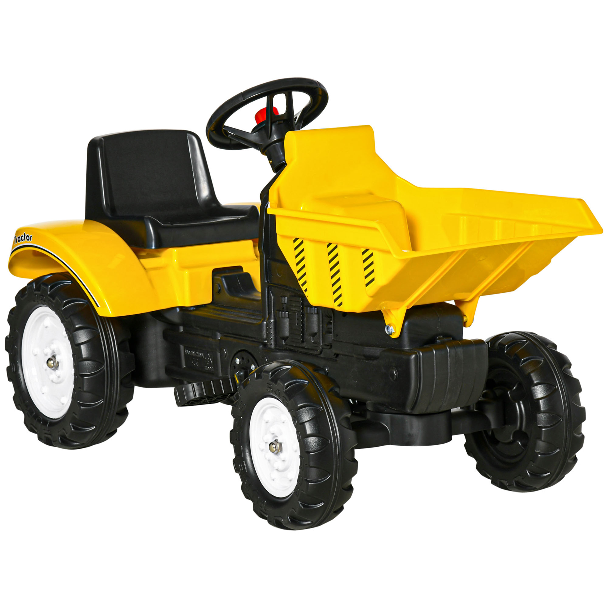 Scott Kids Ride on Tractor No Power Pedal Go Kart - Yellow - Life Essentials