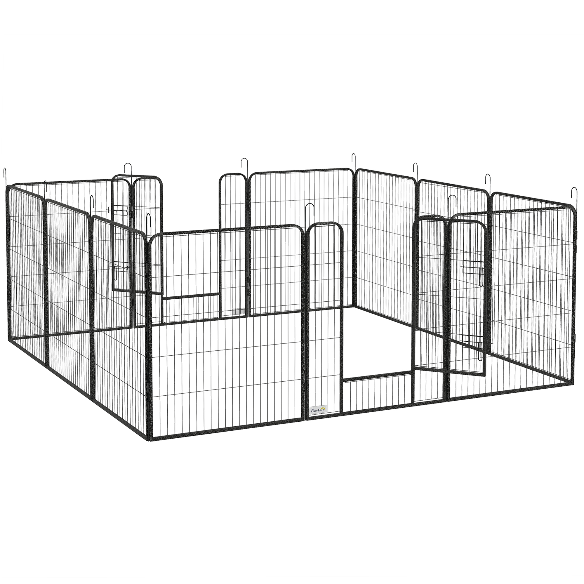 Heavy Duty Puppy Play Pen, 12 Panels Pet Exercise Pet, Pet Playpen for Small, Medium and Large Dogs - Life Essentials