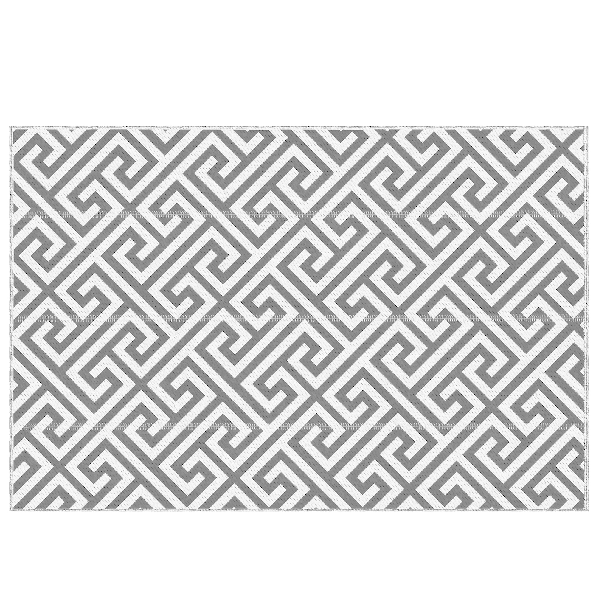 Outdoor Rug Reversible Mat Plastic Straw Rug Portable RV Camping Mat for Garden Picnic Indoor, 152x243cm, Light Grey - Life Essentials