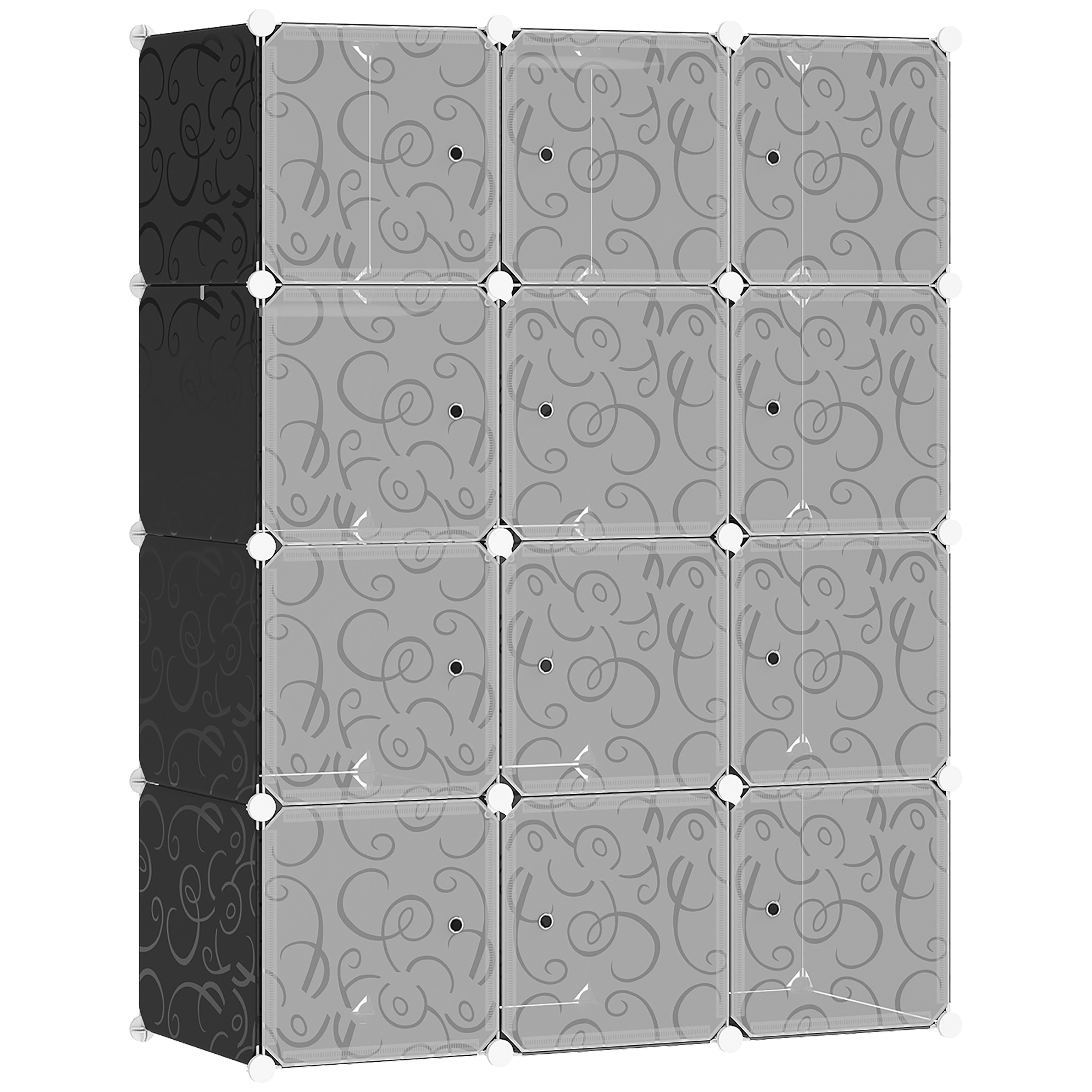 DIY Wardrobe Portable Interlocking Plastic Modular Closet Bedroom Clothes Storage Cabinet Cube Organiser - Life Essentials