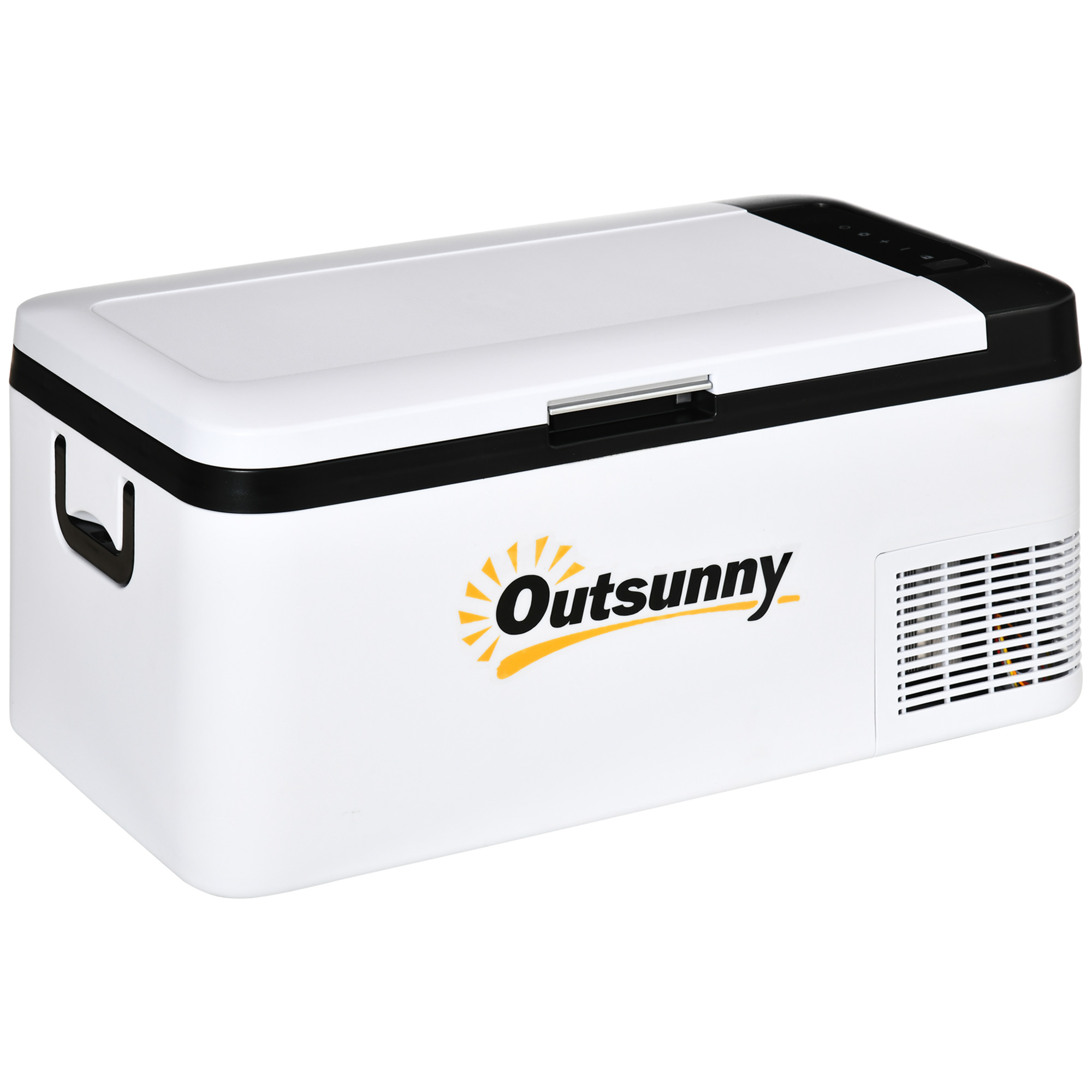 12V Car Refrigerator w/ LED Light & Foldable Handles, 18L Portable Compressor Cooler, Fridge Freezer for Campervan RV Boat Travel - Life Essentials