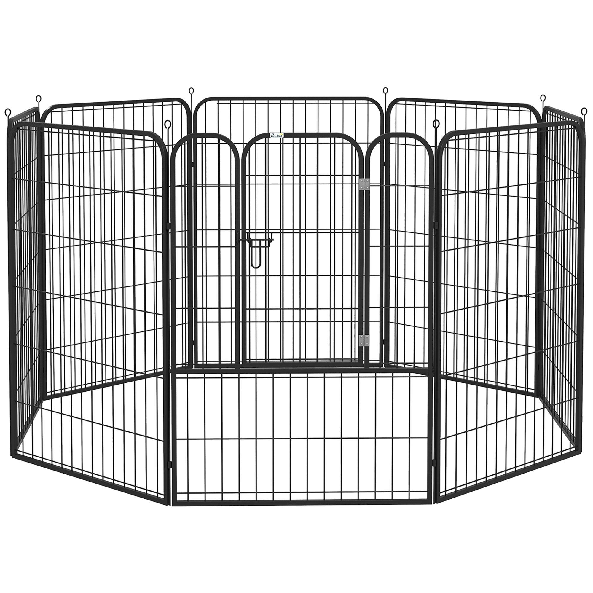 Heavy Duty 8 Panel Dog Play Pen Pet Playpen for Puppy Rabbit Enclosure Foldable Indoor Outdoor 80 x 100 cm - Life Essentials