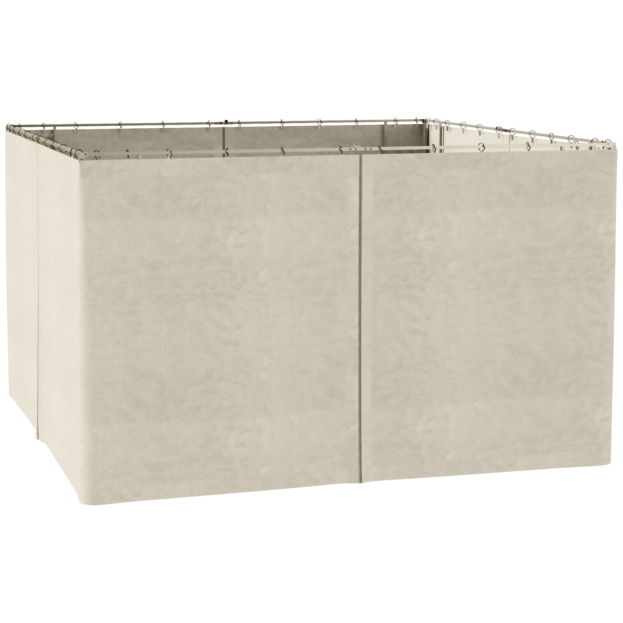 4 Pack Universal Gazebo Replacement Sidewalls Privacy Panel for Most 3 x 4m Gazebo Canopy Pavillion Outdoor Shelter Curtains Beige - Life Essentials