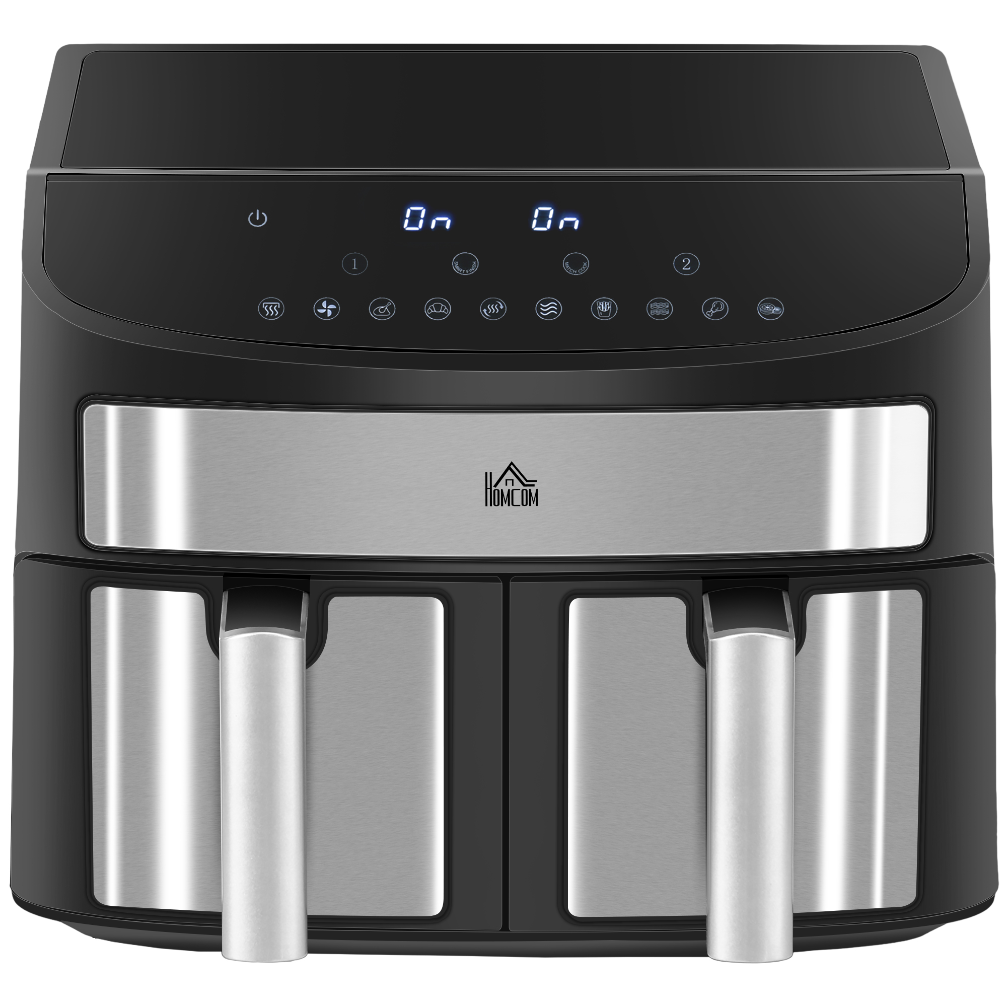 Dual Zone Air Fryer, 10-in-1 8L with Sync Cook & Sync Finish, 60-Minute Timer for Oil Free & Low Fat Cooking, 2400W - Life Essentials