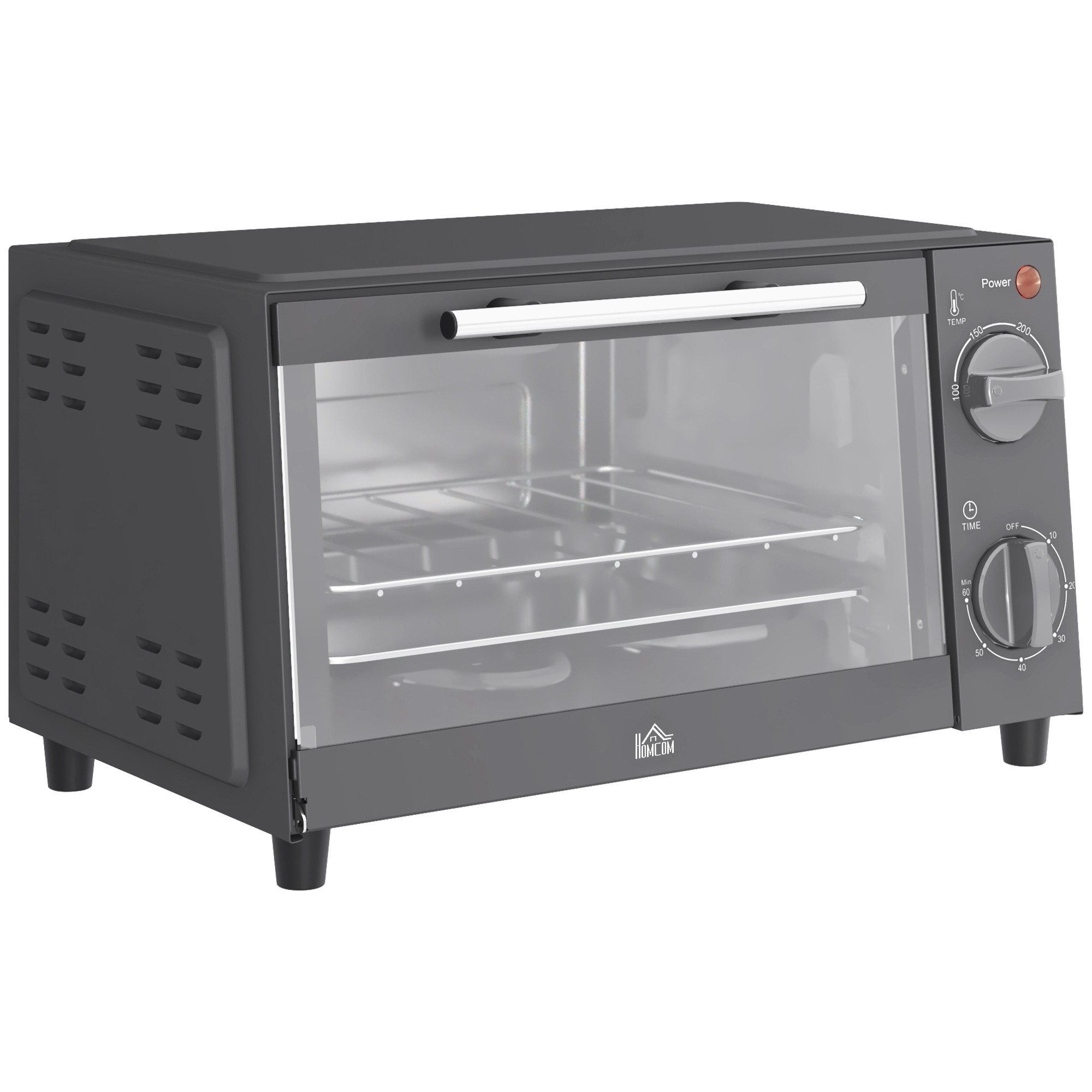 Scott 9L Countertop Electric Grill Toaster Oven with Timer - Grey - Life Essentials