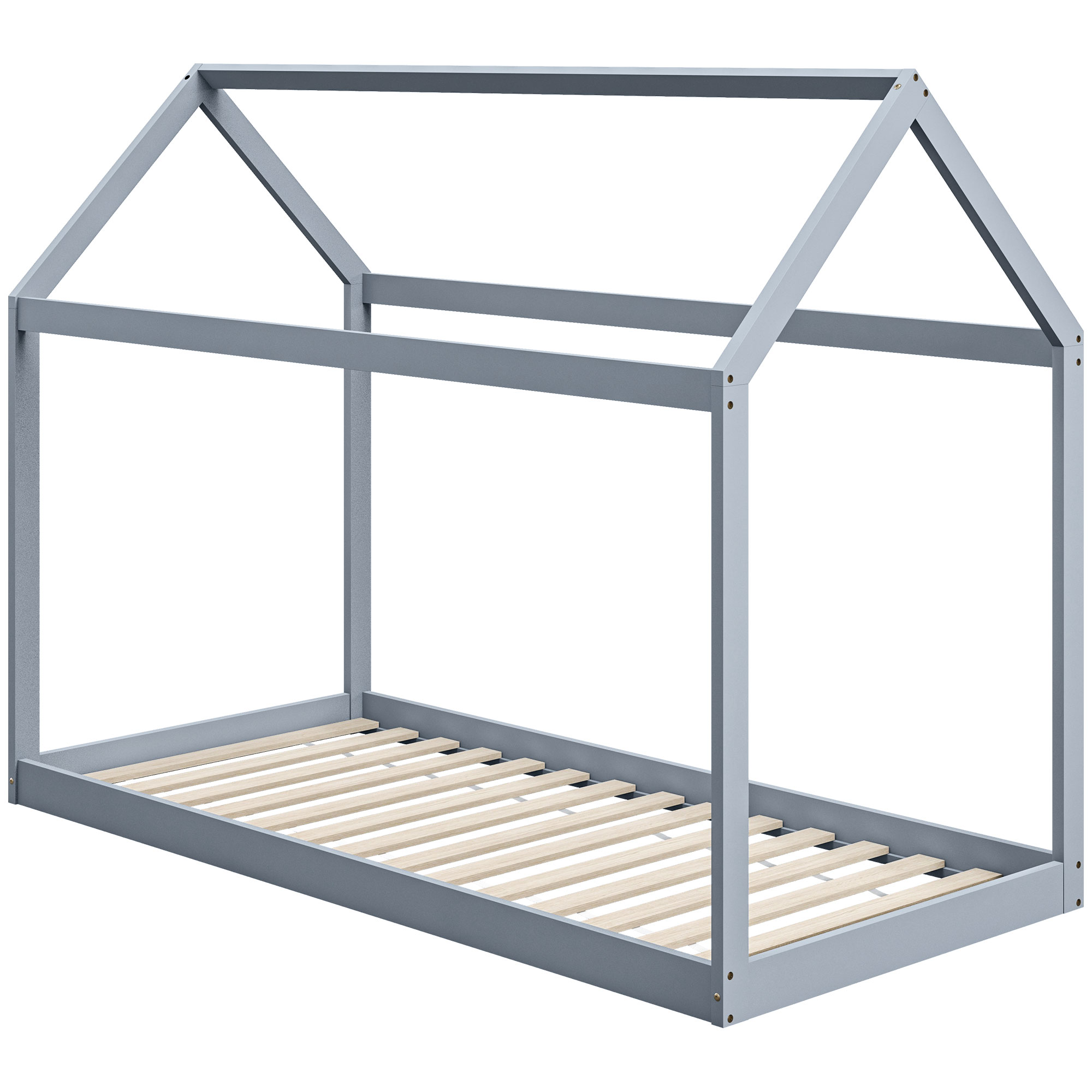 Scott Single Bed Frame House Scandinavian Style - Grey - Life Essentials