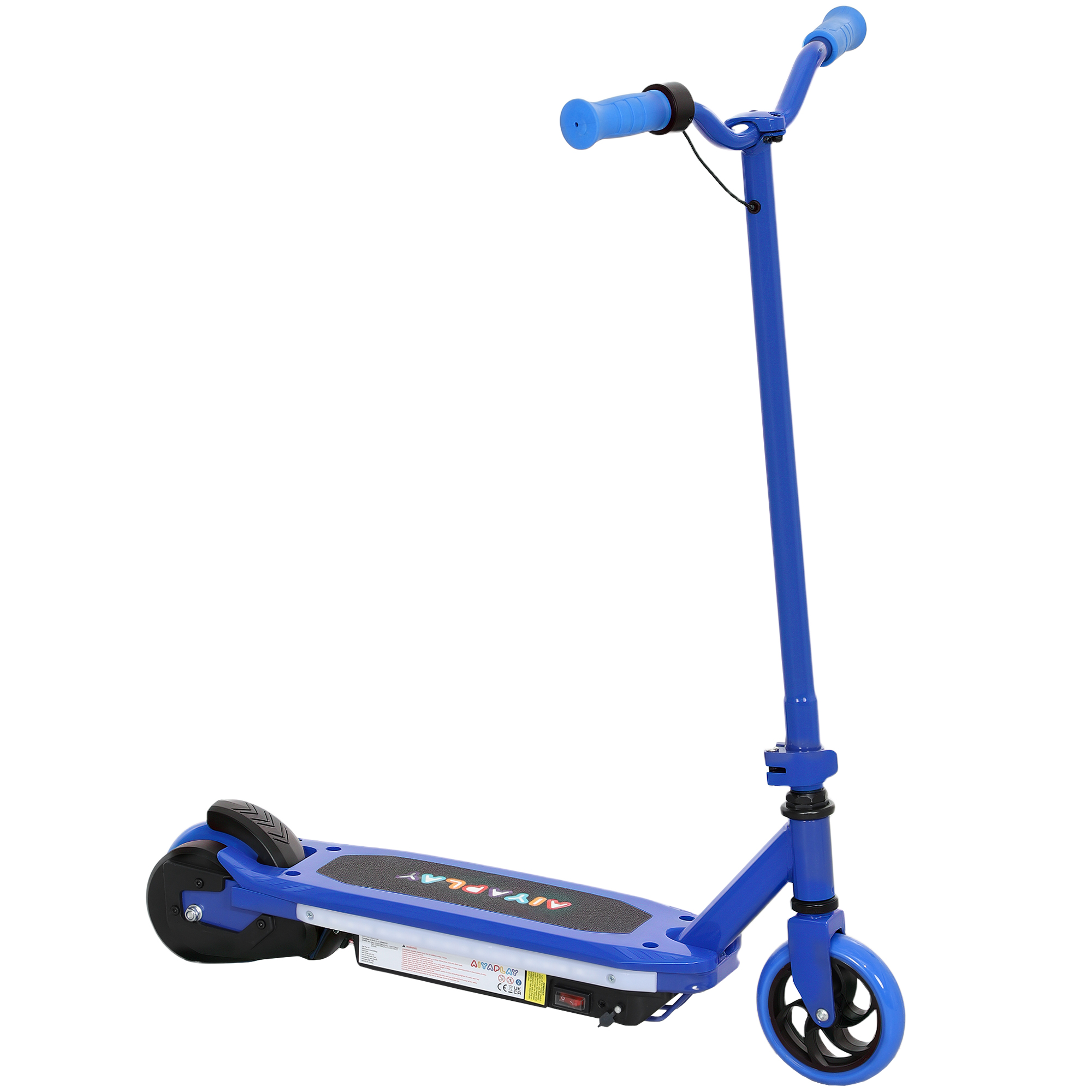 AIVAGO Electric Scooter for Ages 6-14, with Colourful Light and Electric Brake, Electric Scooter E Scooter, Up to 10 KM/H & 8 KM, Blue - Life 