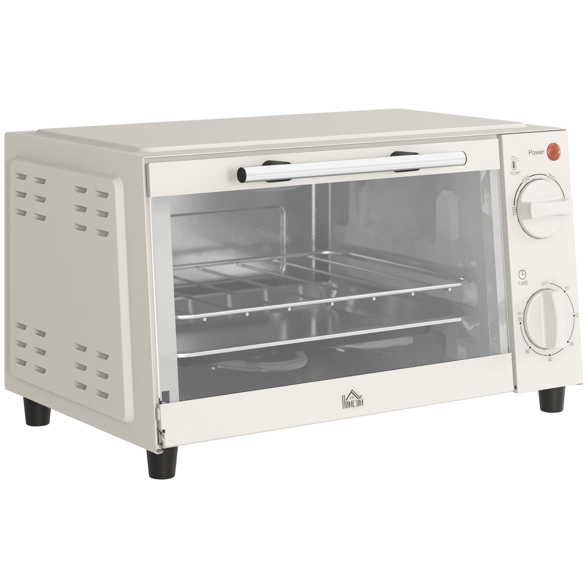Scott 9L Countertop Electric Grill Toaster Oven with Timer - Cream - Life Essentials