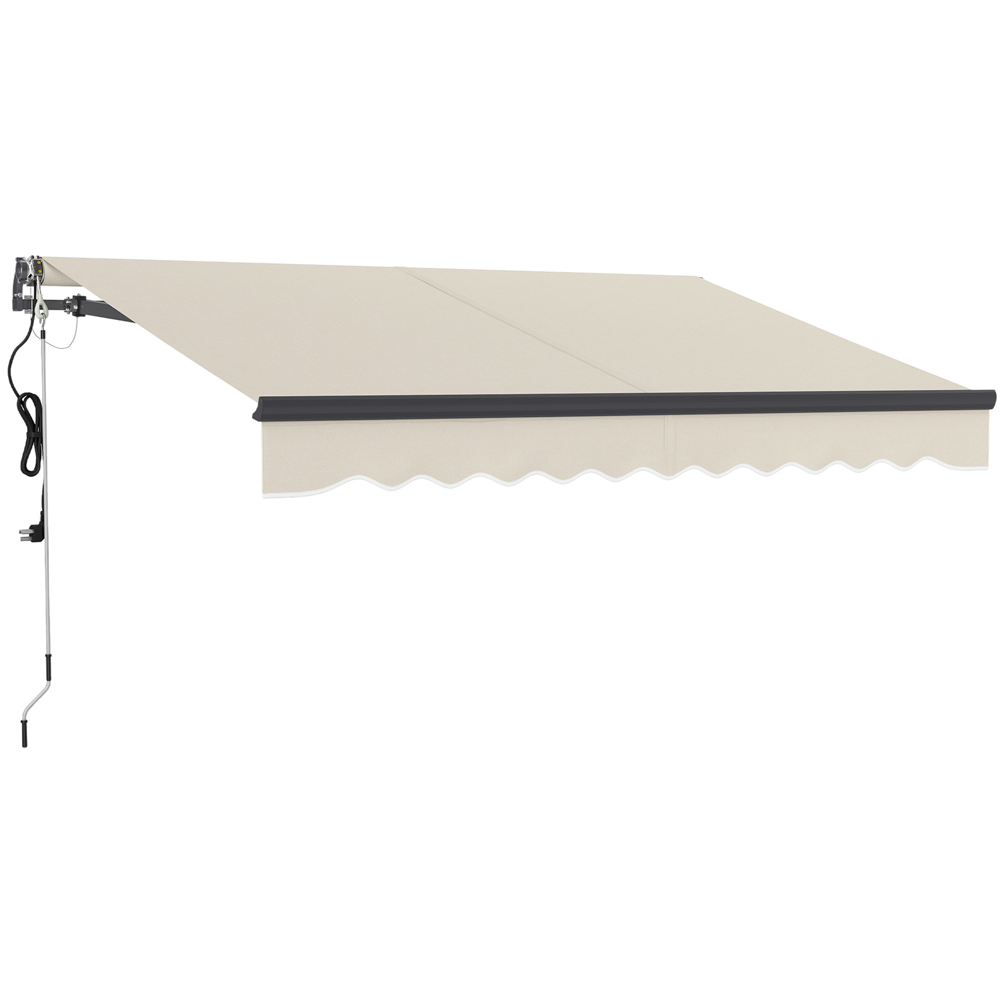 SUNVISTA 2.5 x 3m Electric/Manual Awning, with Remote - Beige - Life Essentials
