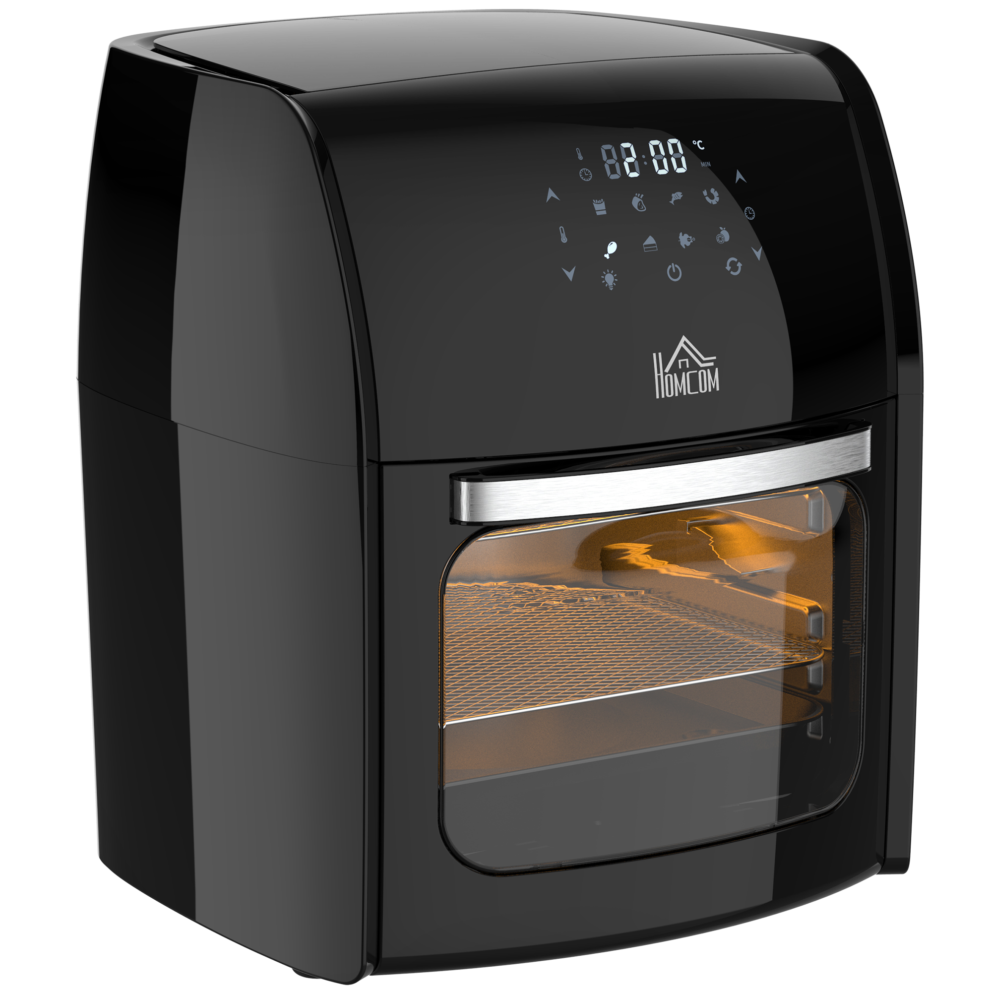 12L 8 in 1 Digital Air Fryer Oven with Air Fry, Roast, Broil, Bake, Dehydrate, Rapid Air Circulation and 60-Minute Timer, 1800W, Black - Life 