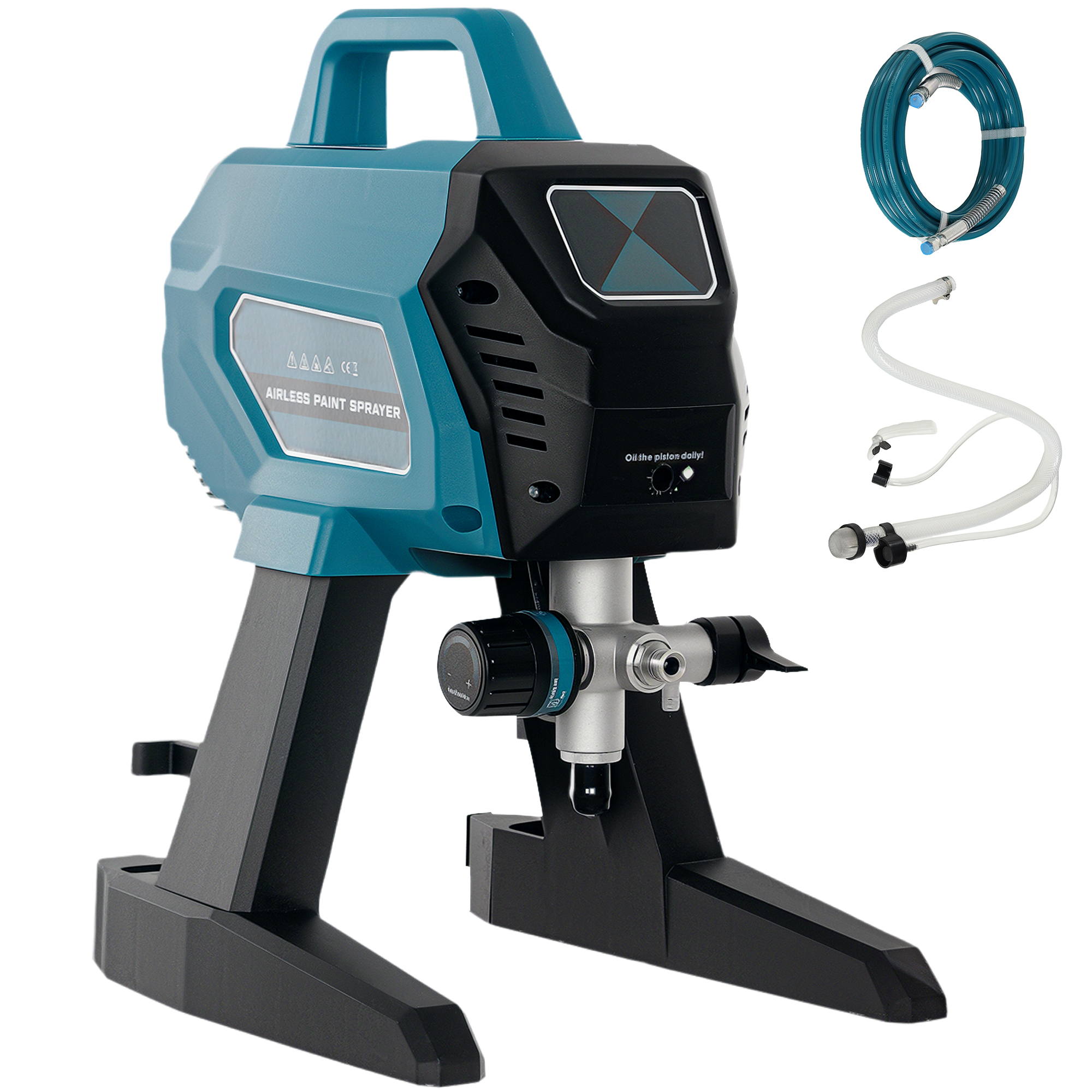ULVEN Airless Paint Sprayer ABS Electric High Pressure Painting Tool - Blue - Life Essentials