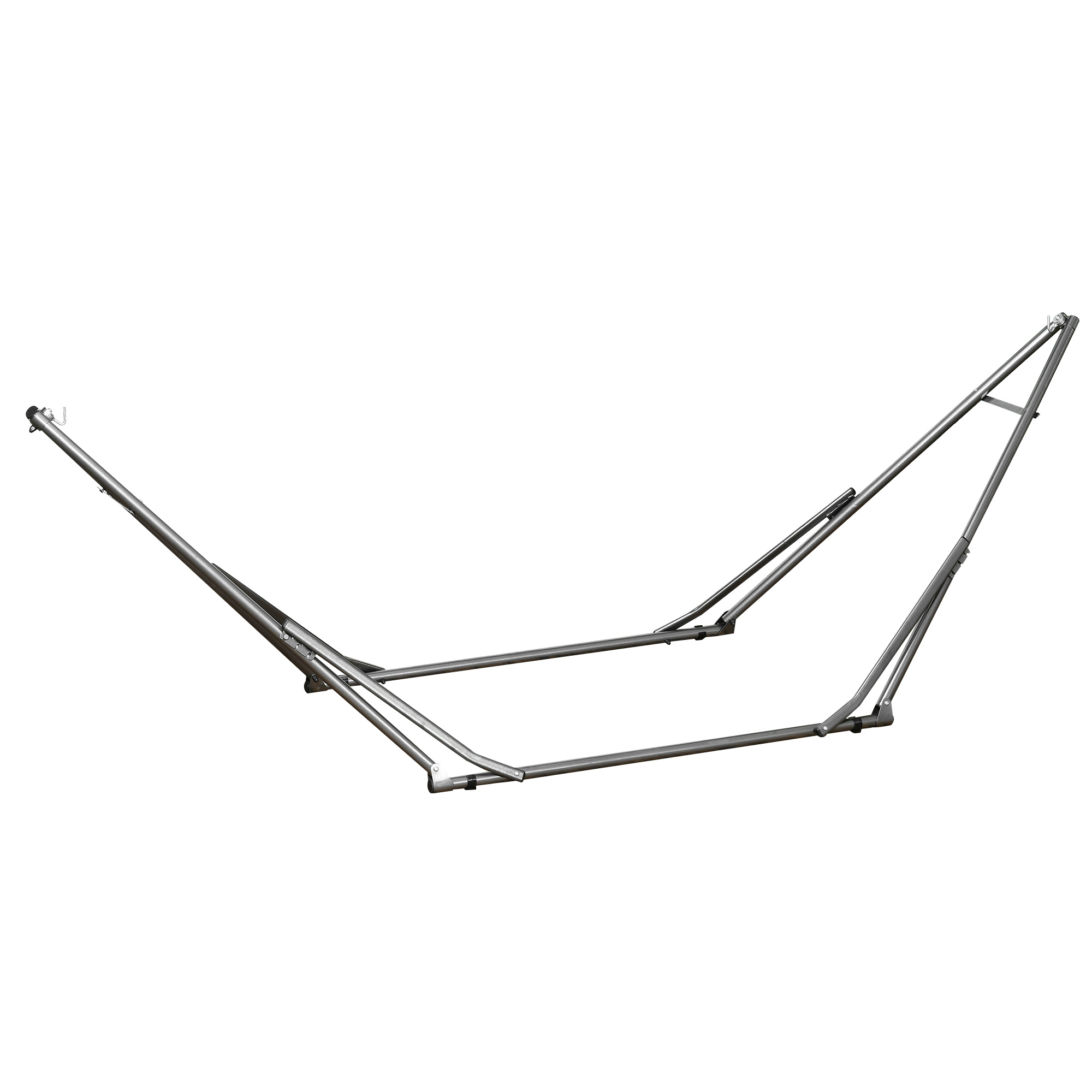 Foldable Hammock Stand, Portable Hammock with Metal Frame, 2 in 1 Hammock Net Stand, Clothes Drying Rack, Load Capacity 120kg Black - Life Essentials