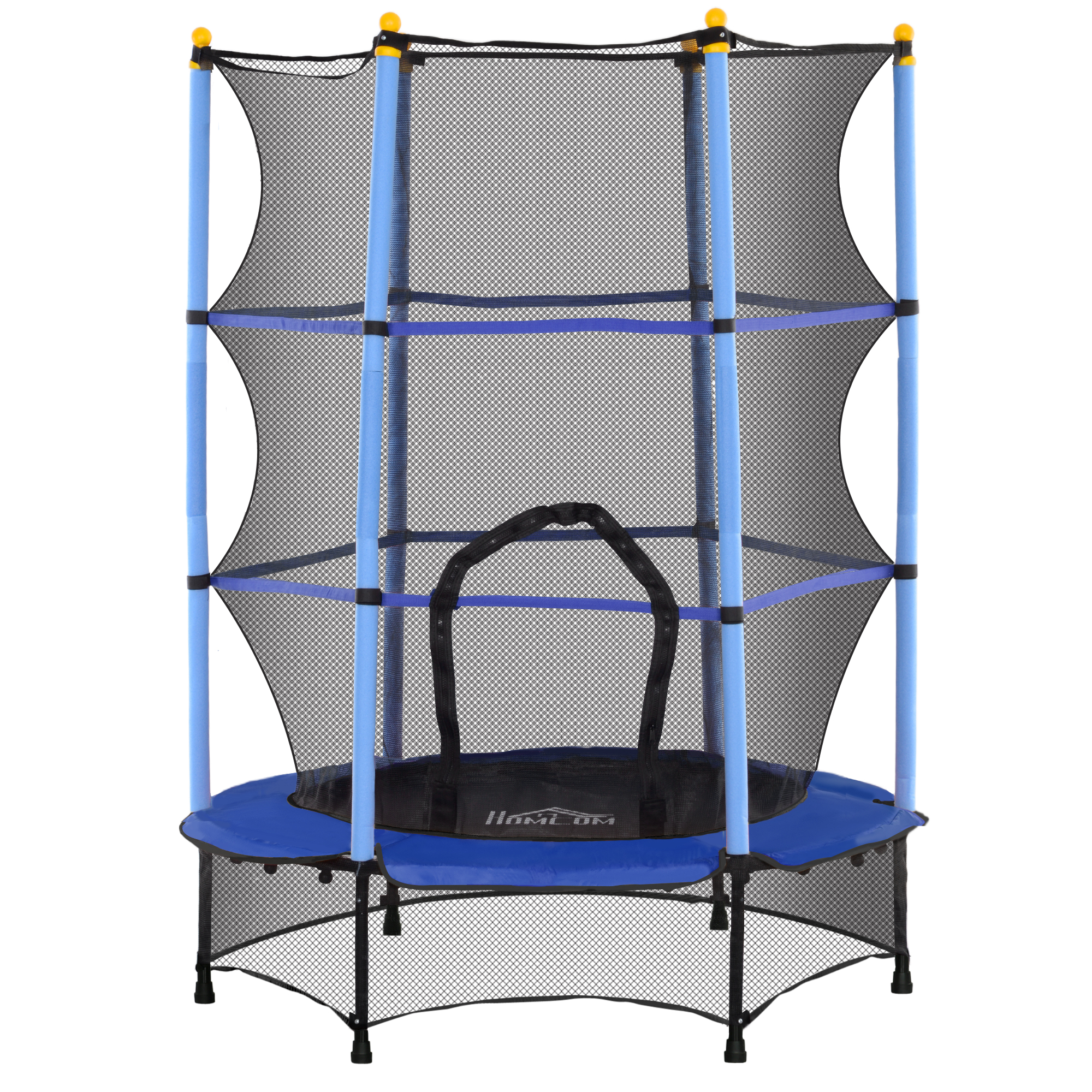 Kids Trampoline 4.6FT - Trampoline For Ages 3-10 Years Blue - Life Essentials