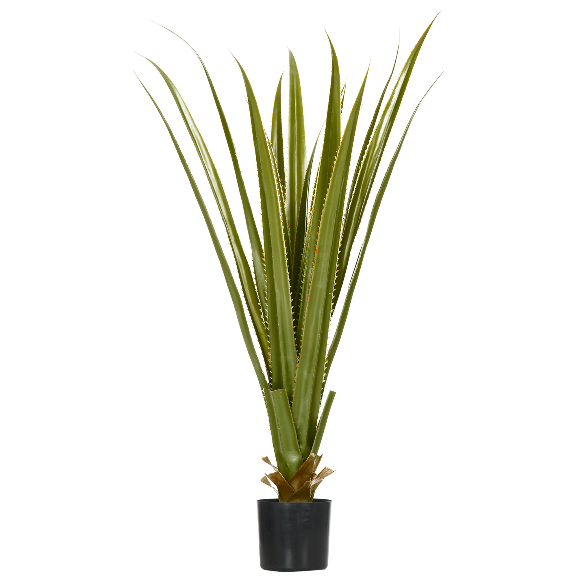 Artificial Plants Agave Succulent in Pot Desk Fake Plants for Home Indoor Outdoor Decor, 15x15x90cm, Green - Life Essentials